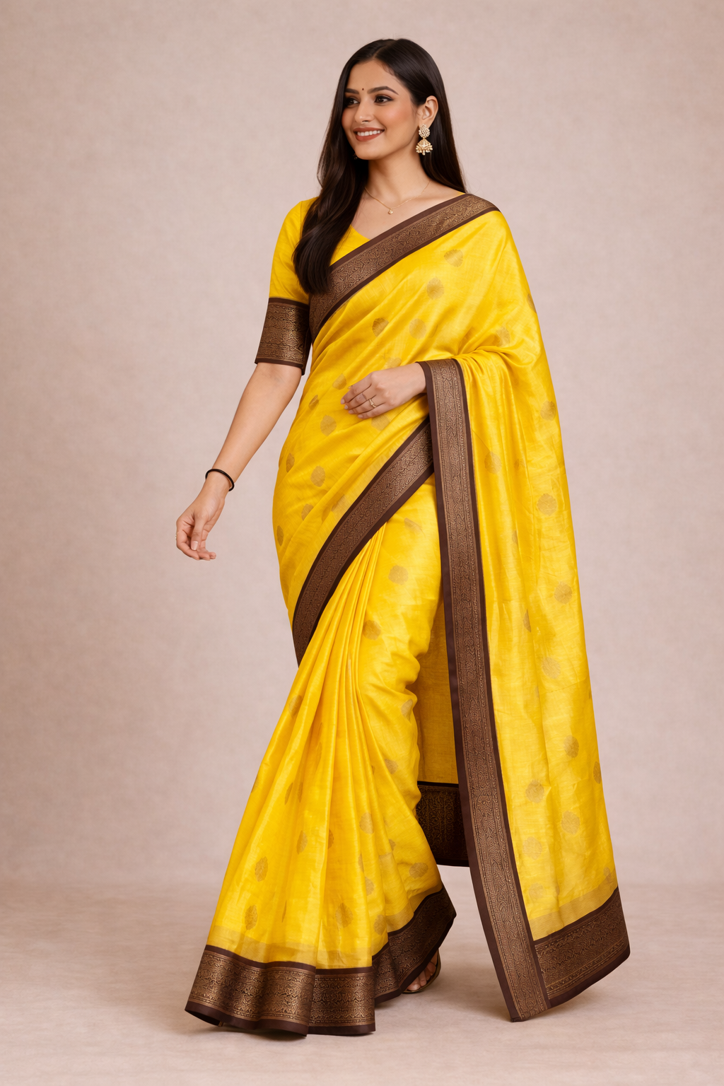 Elegant Rumali Silk Zari Work Saree