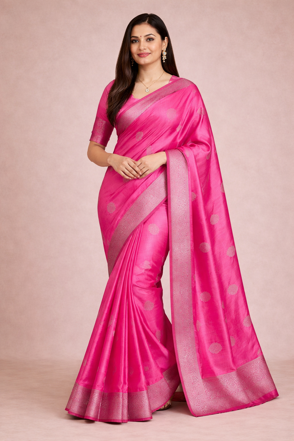Elegant Rumali Silk Zari Work Saree