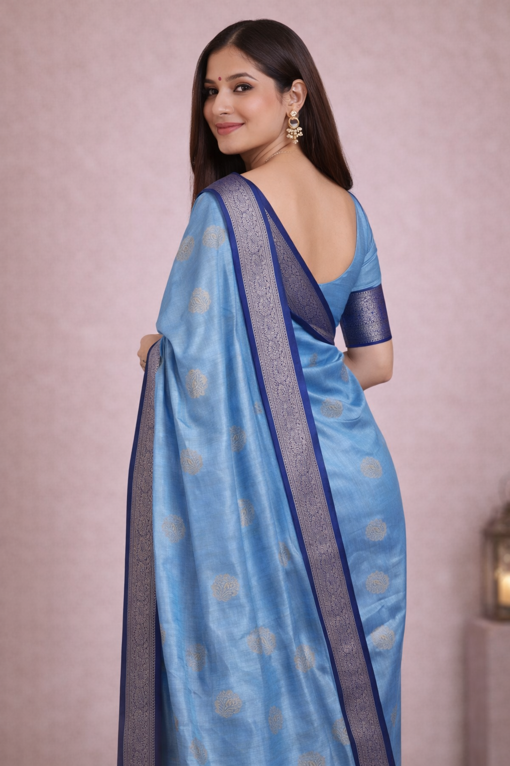 Elegant Rumali Silk Zari Work Saree