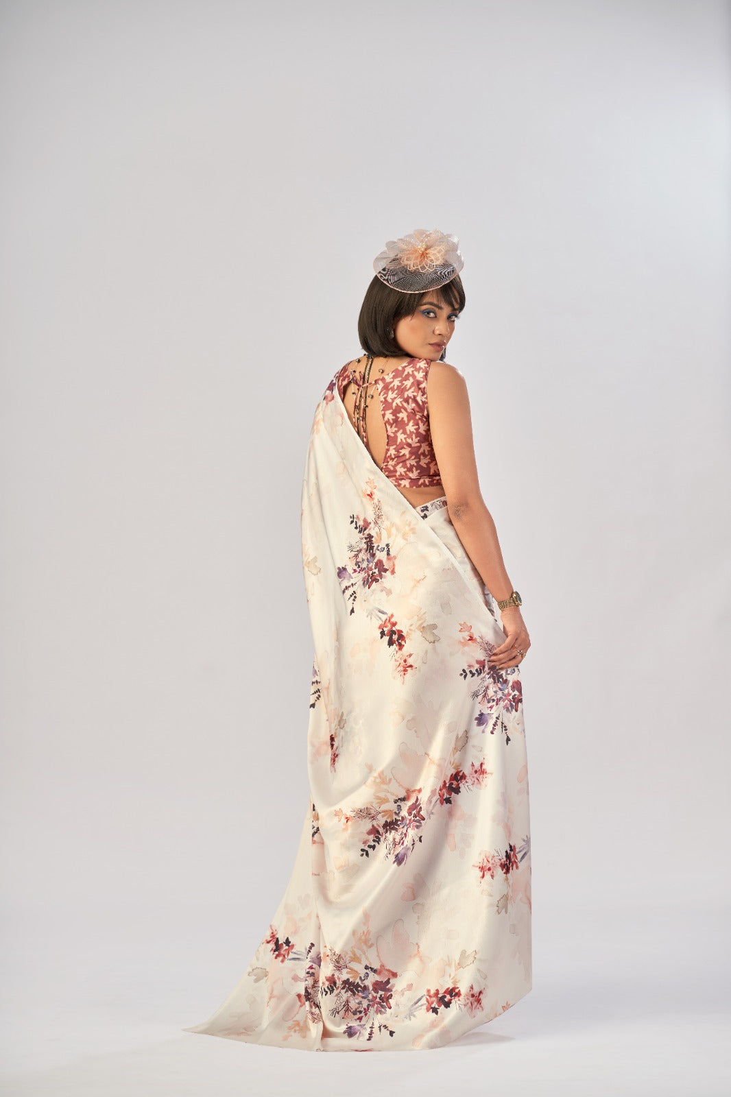 Premium Printed Satin Silk Saree