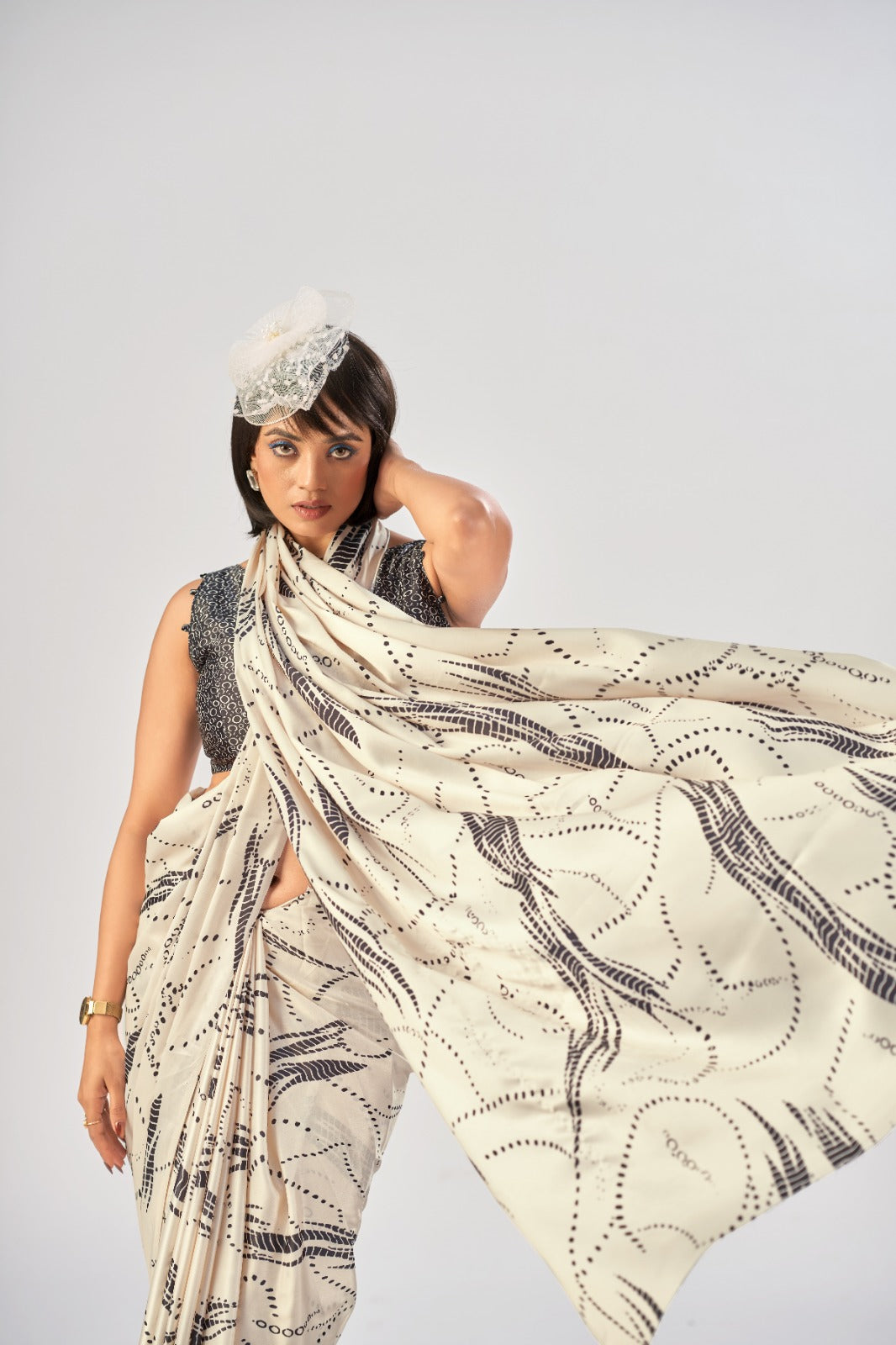 Premium Printed Satin Silk Saree