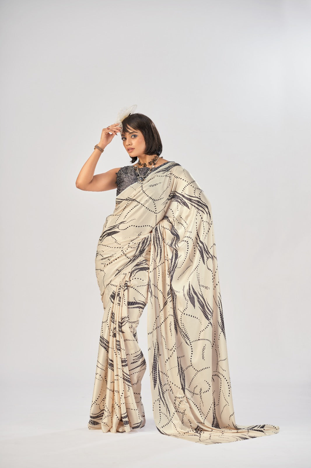 Premium Printed Satin Silk Saree