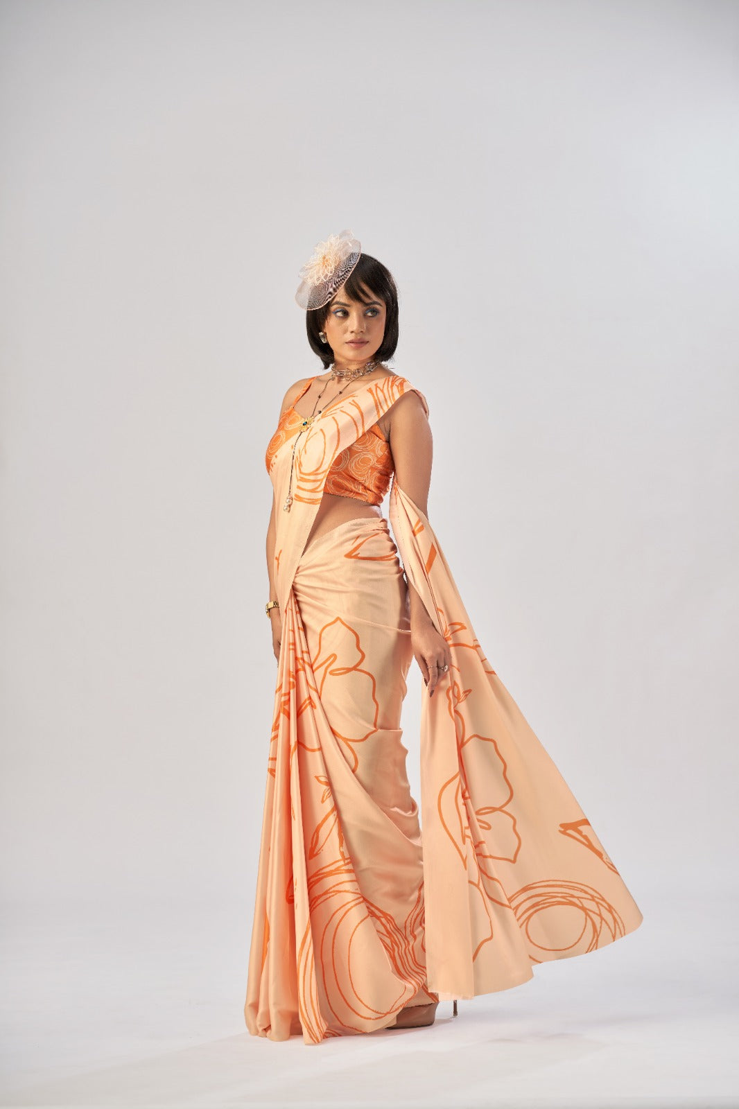 Premium Printed Satin Silk Saree