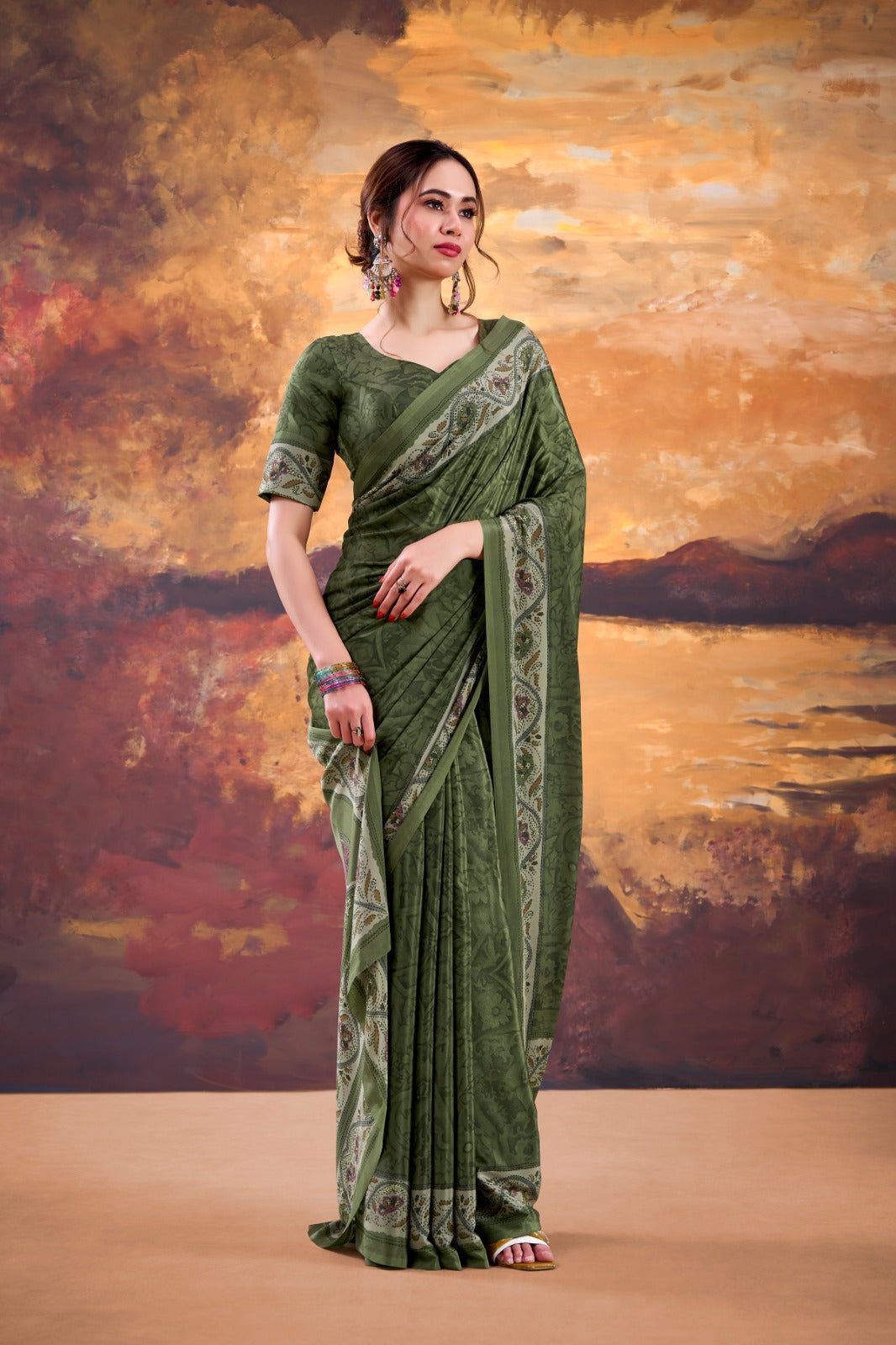Elegant Printed Saree For Women