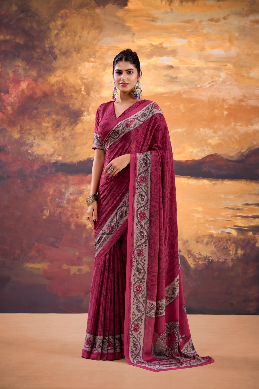 Elegant Printed Saree For Women