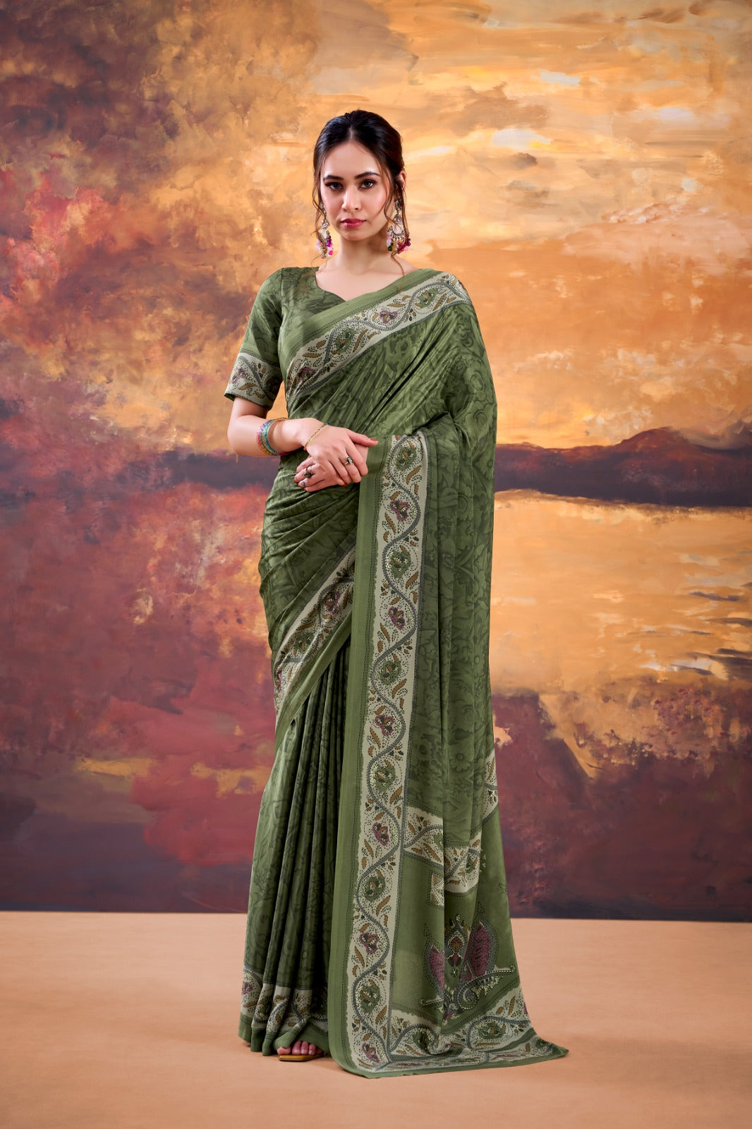 Elegant Printed Saree For Women