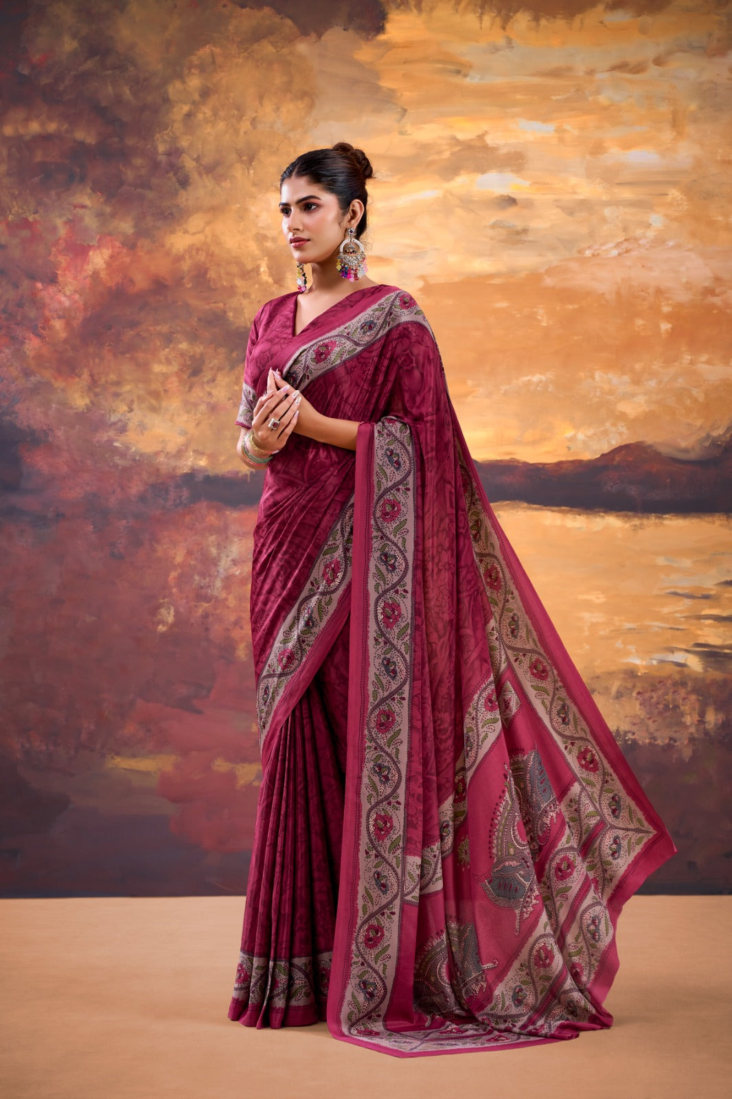 Elegant Printed Saree For Women