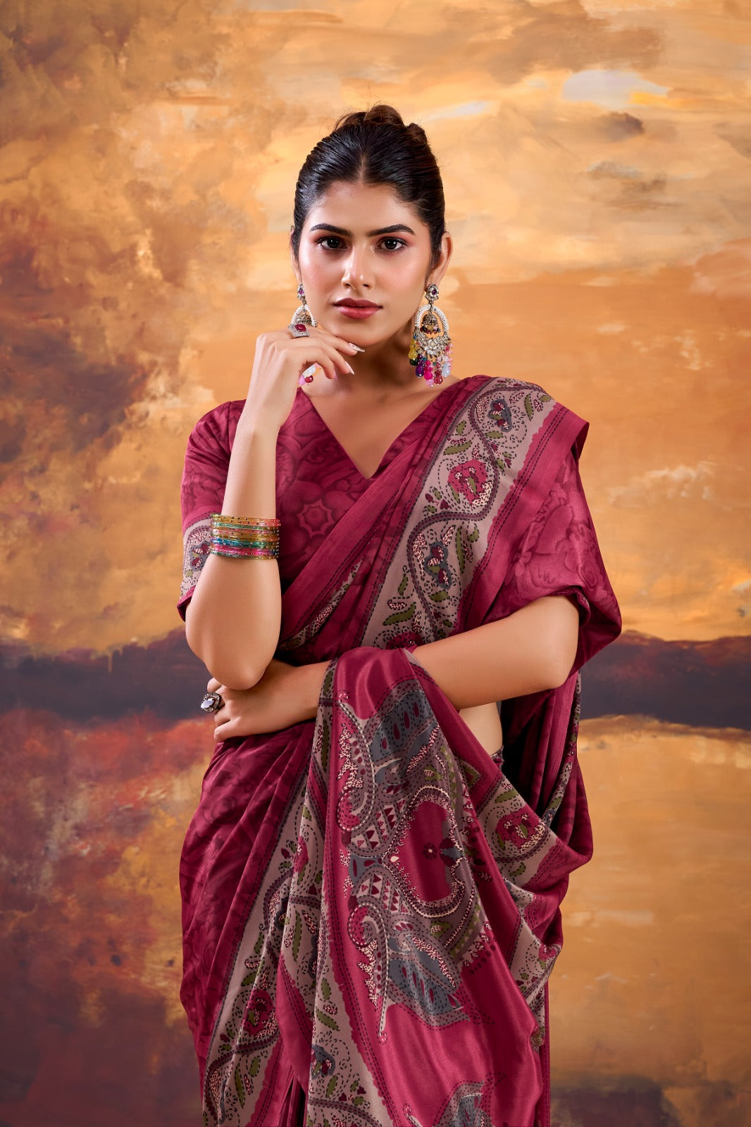 Elegant Printed Saree For Women