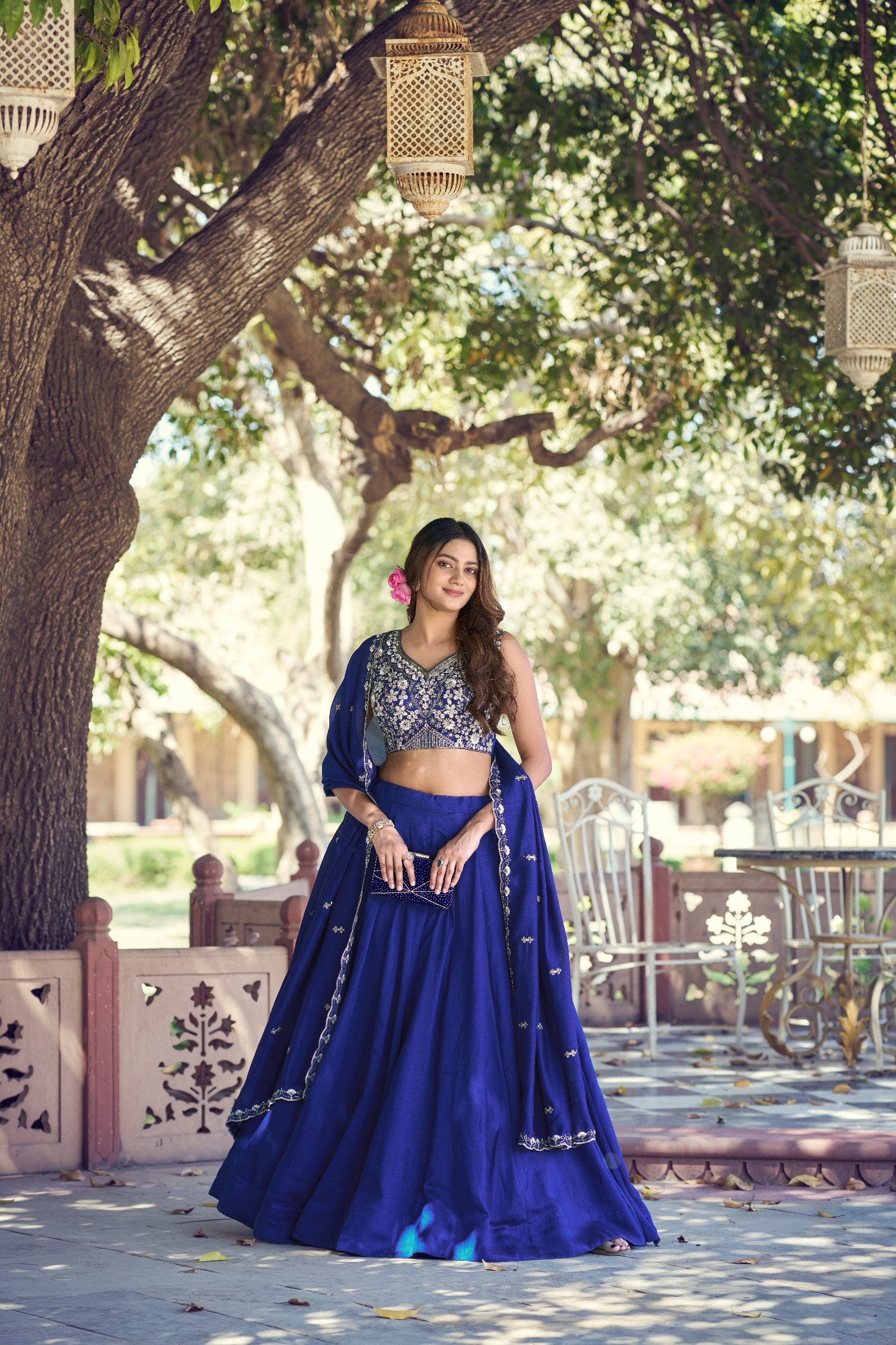 Designer Beads Sequins Embroidered Lehenga Choli Set