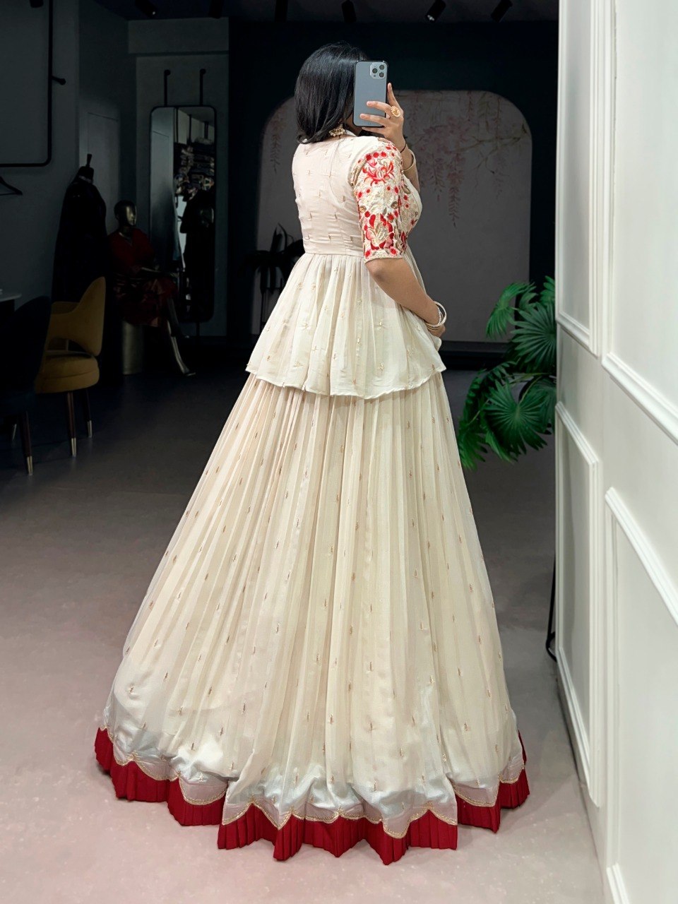 Embroidered Koti Lehenga Choli Set