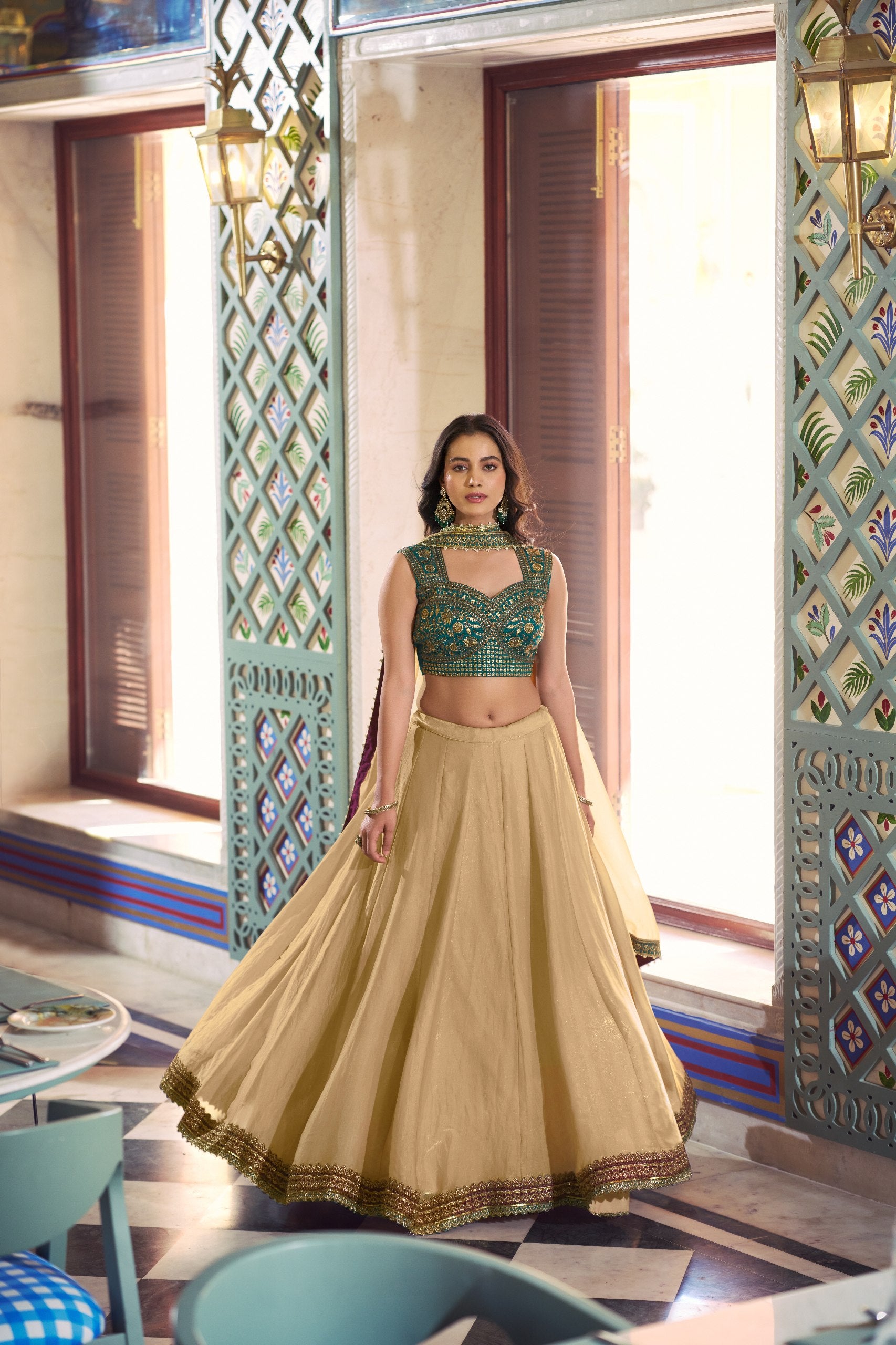 Women Sequins Embroidered Lehenga Choli Set