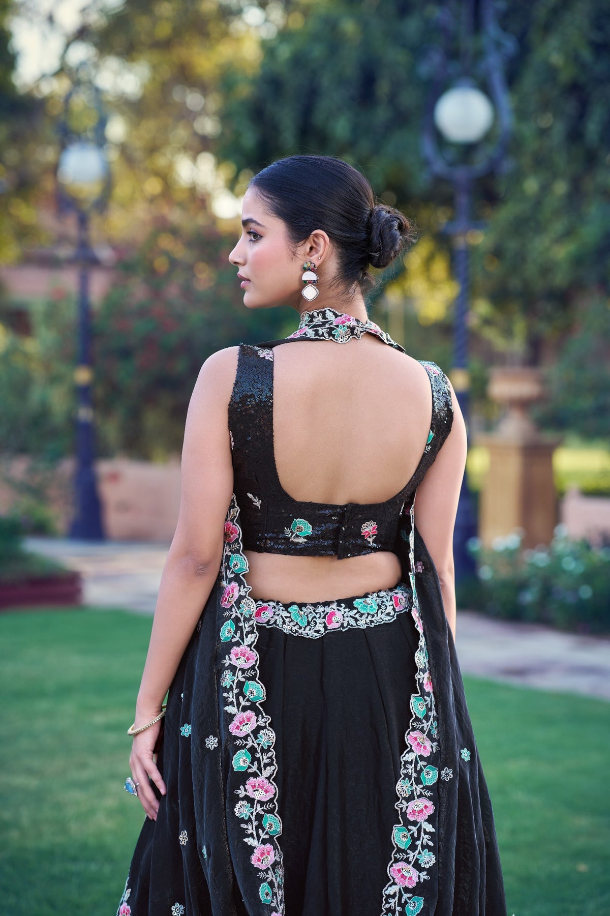 Premium Black Fendy Silk Lehenga Choli with Dupatta
