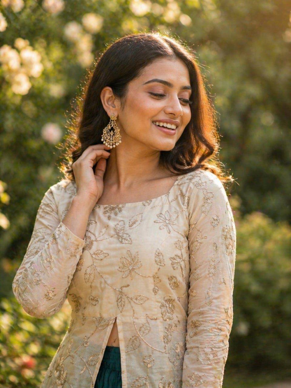 Zari Embroidered Fendy Silk Lehenga Set