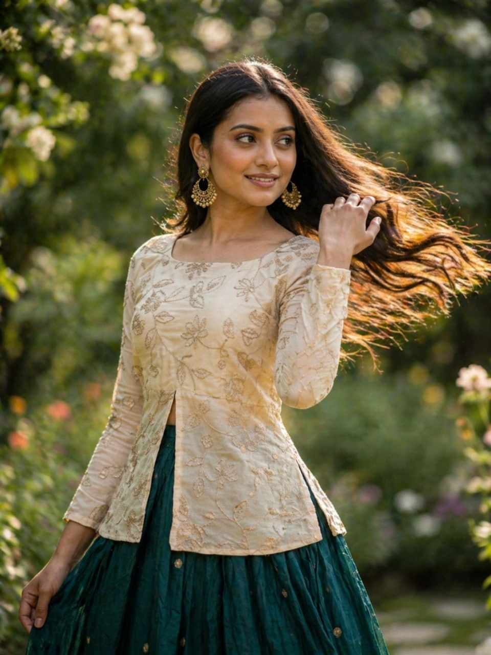 Zari Embroidered Fendy Silk Lehenga Set