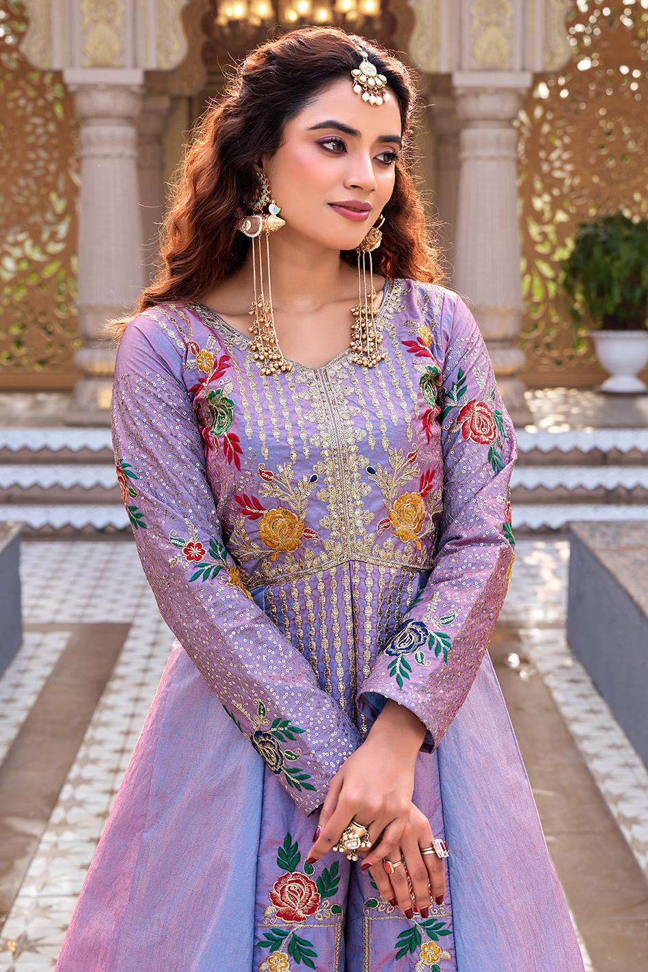 Designer Embroidered Satin Silk Lehenga Top Set