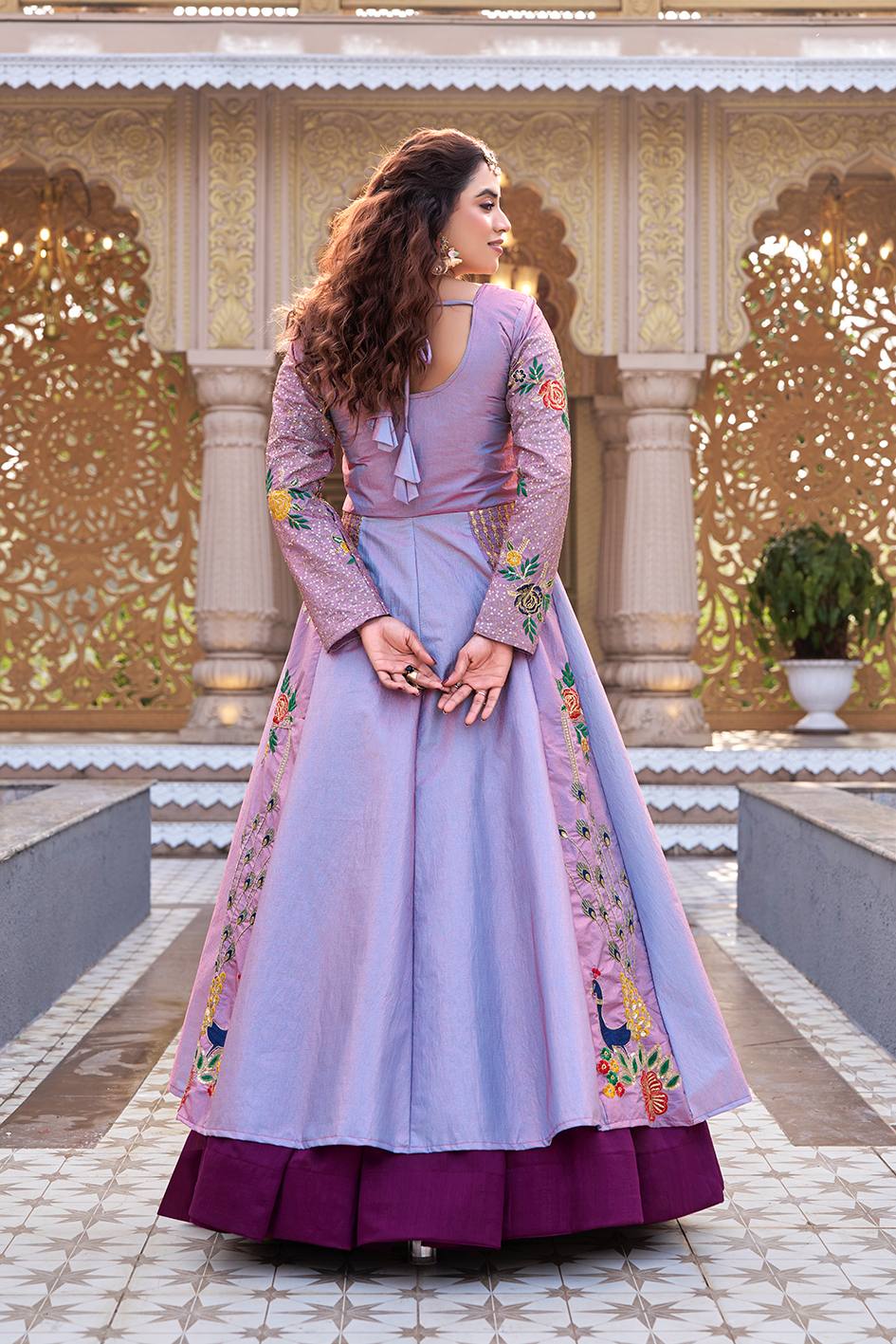 Designer Embroidered Satin Silk Lehenga Top Set
