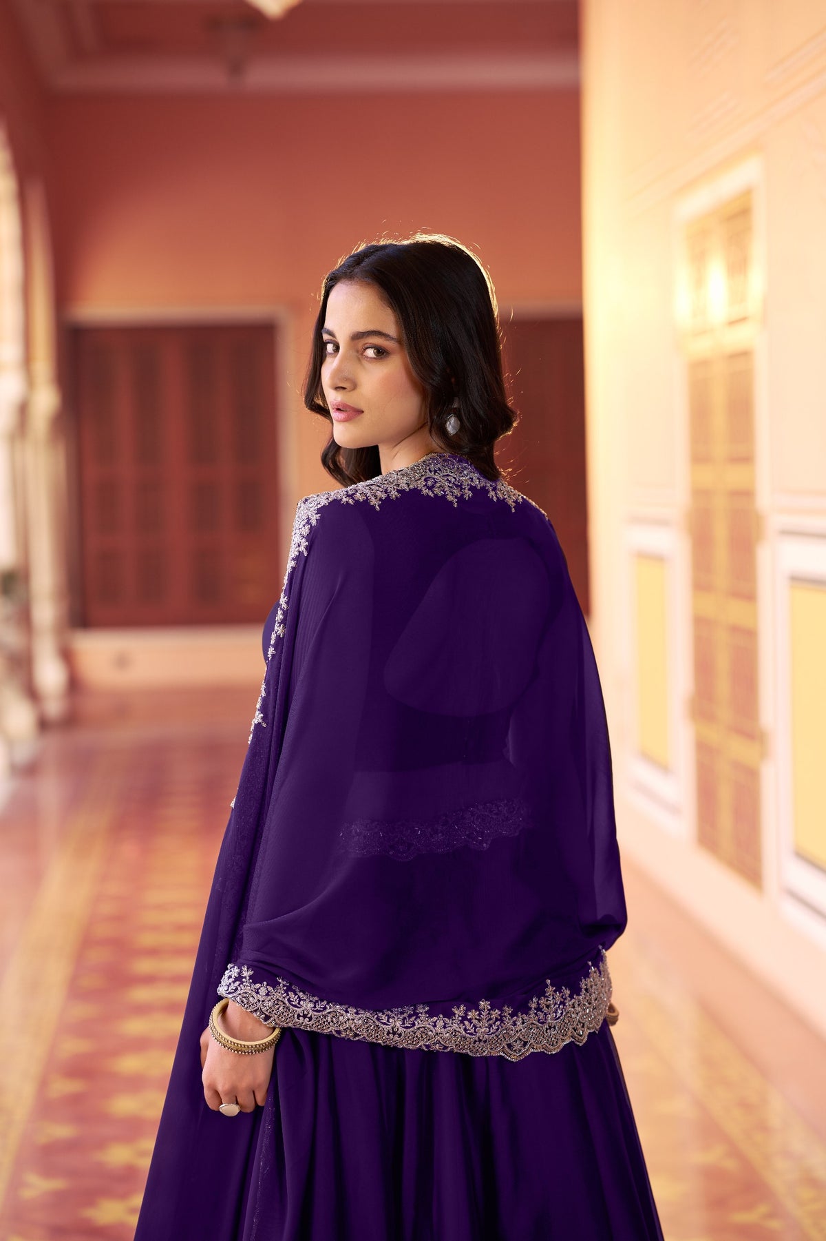 Designer Beads Sequins Embroidered Lehenga Set
