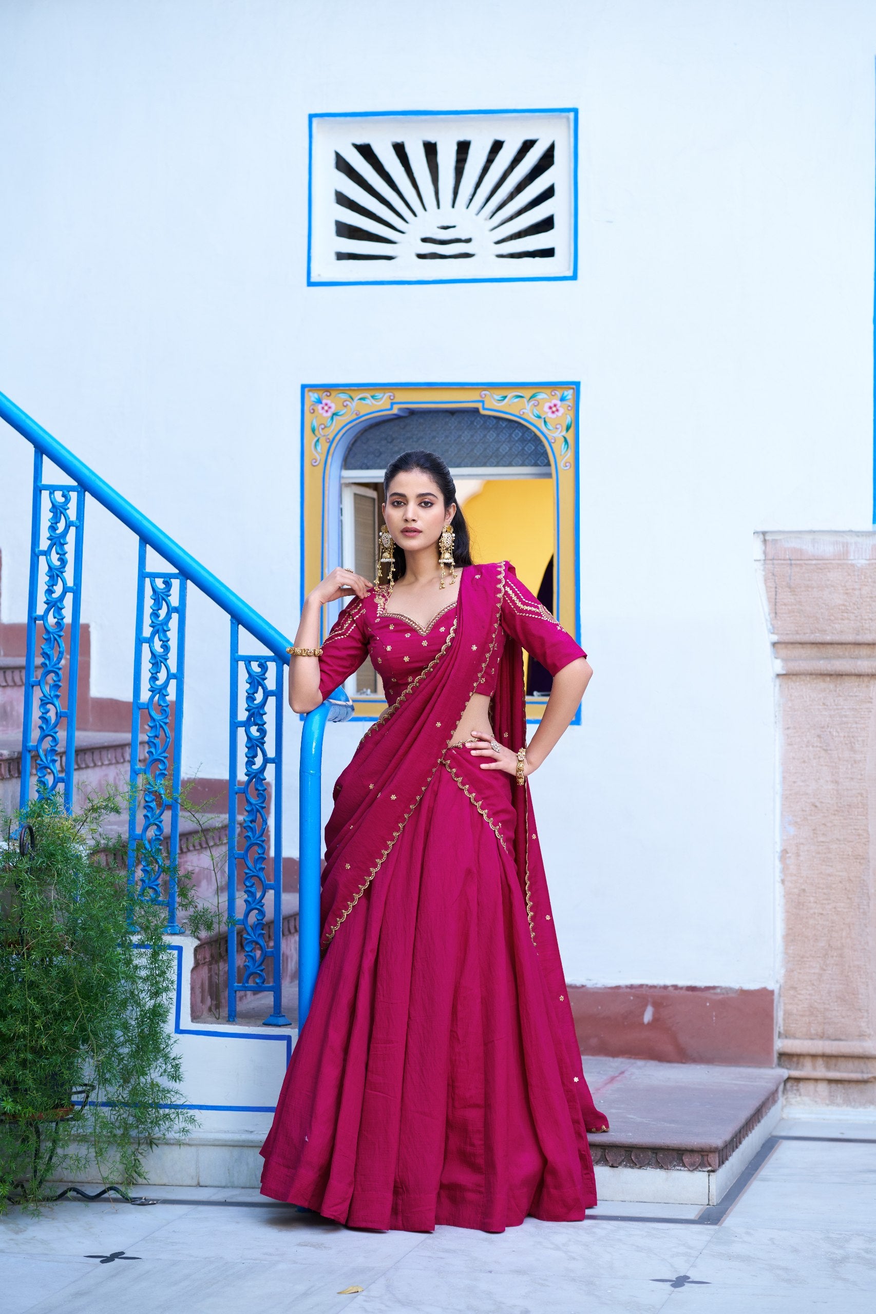 Designer NC Silk Embroidered Lehenga Choli Set