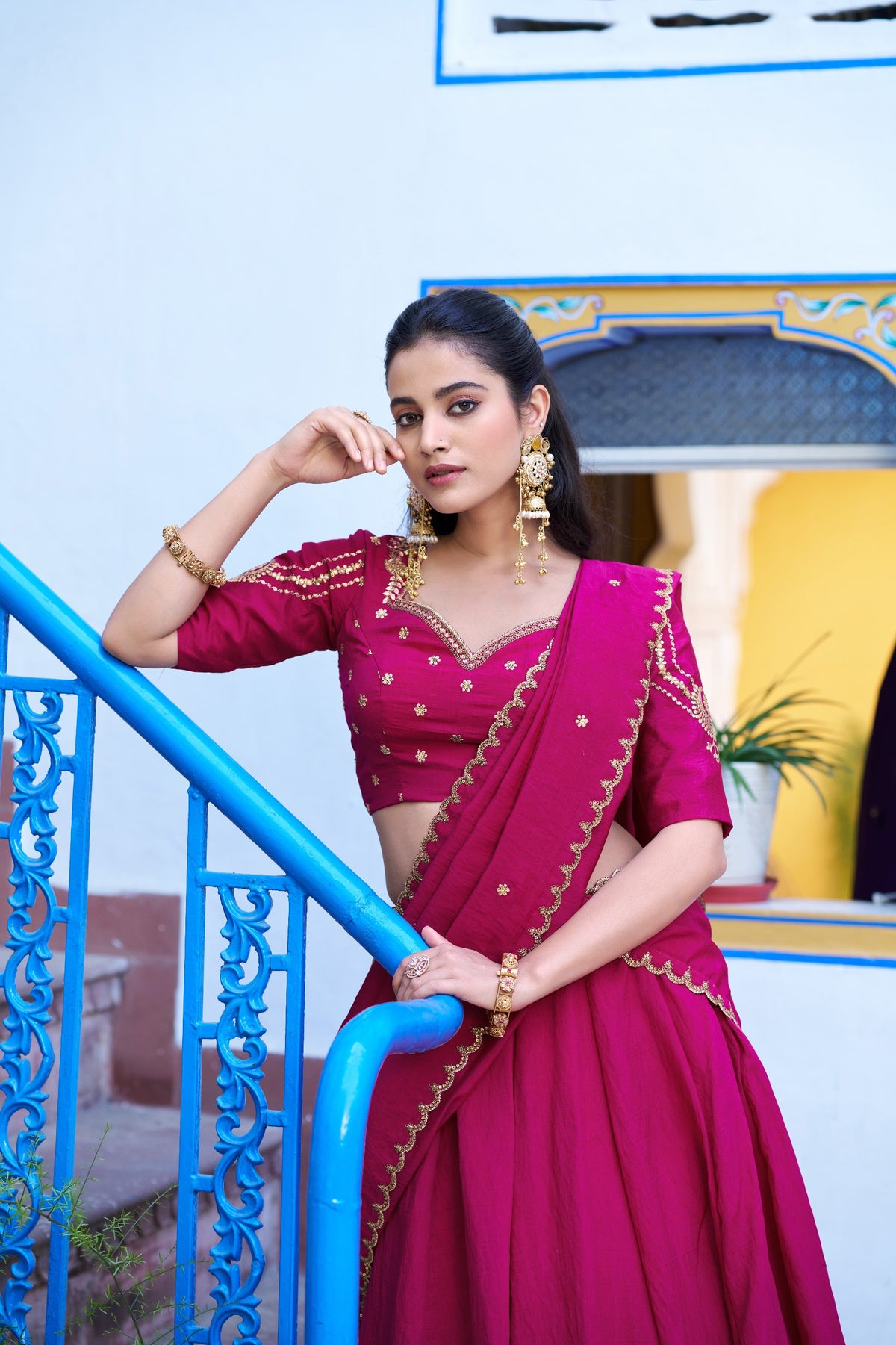 Designer NC Silk Embroidered Lehenga Choli Set