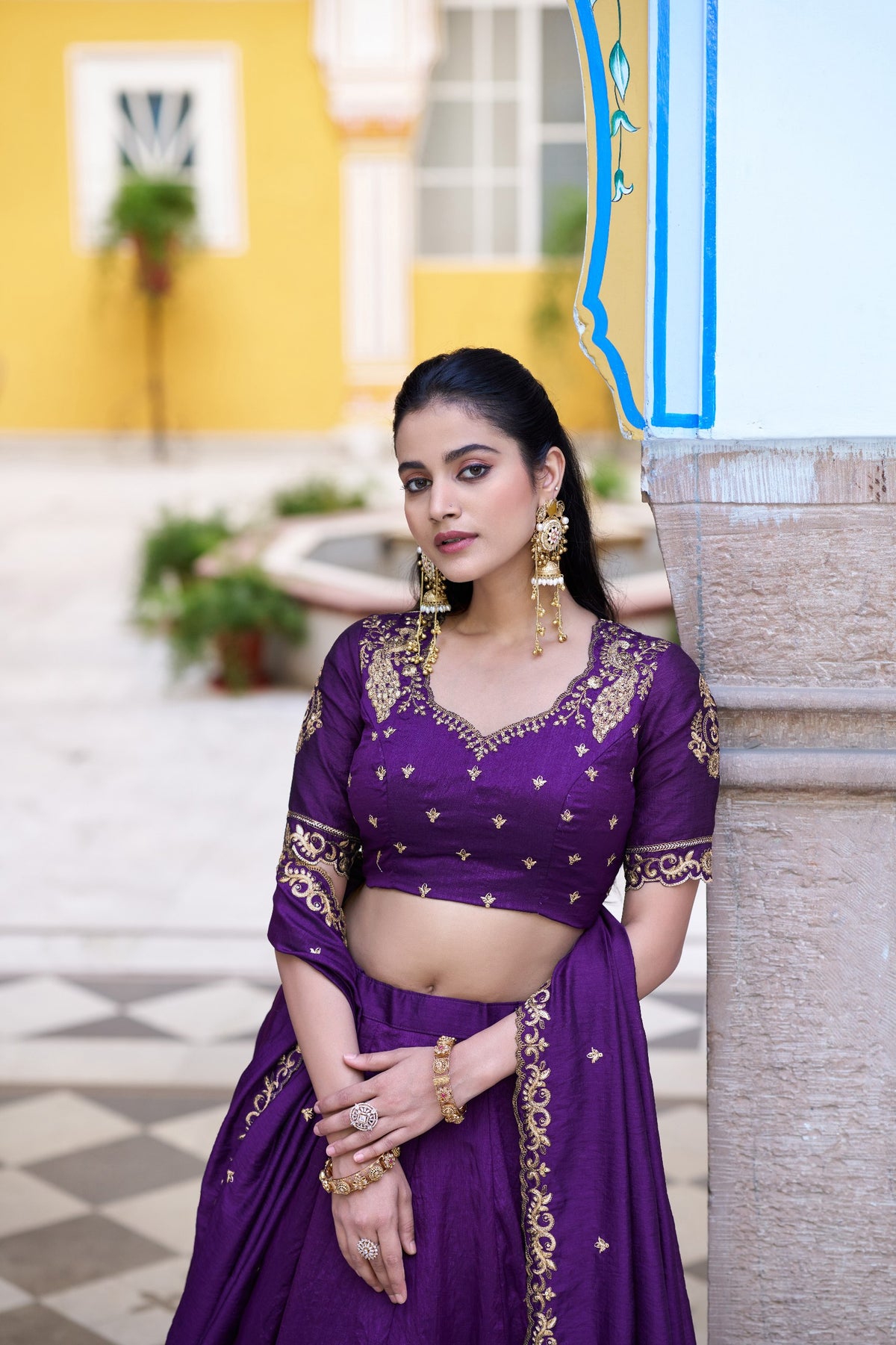Designer NC Silk Embroidered Lehenga Choli Set