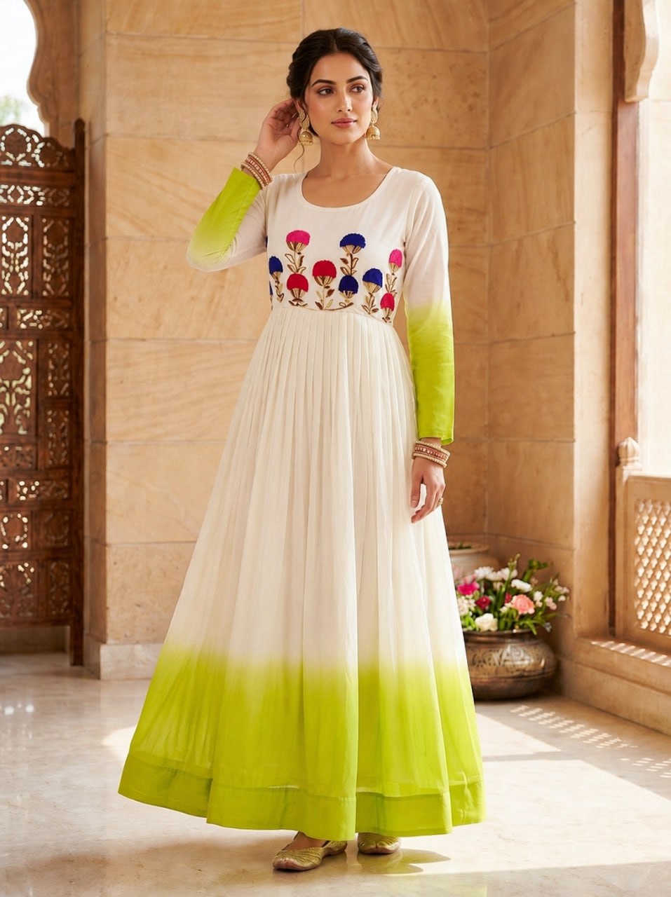 Embroidered Georgette Anarkali Gown