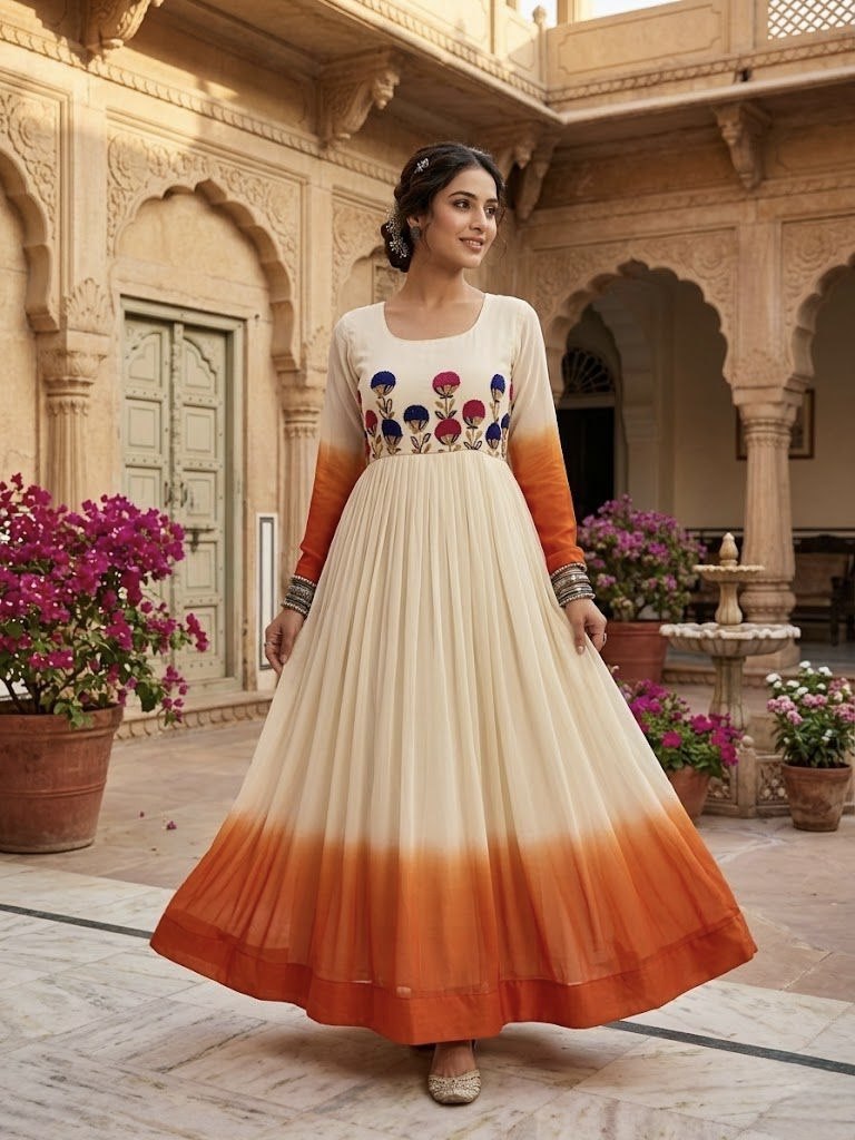 Embroidered Georgette Anarkali Gown