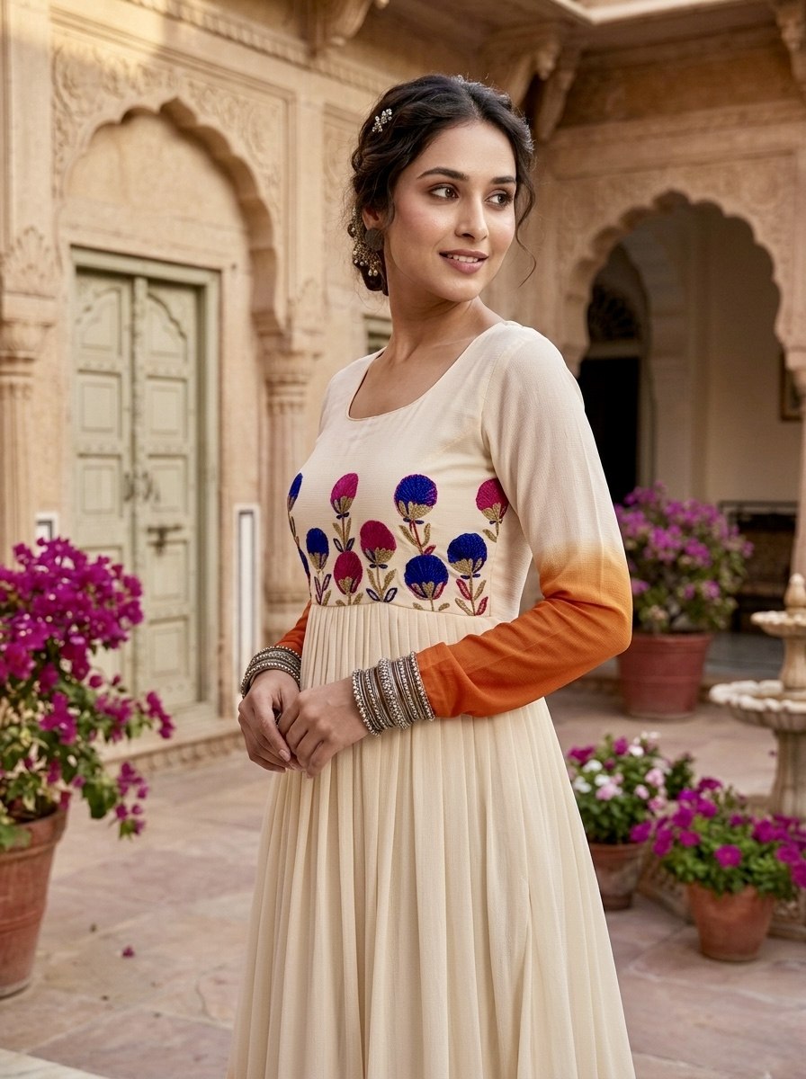 Embroidered Georgette Anarkali Gown