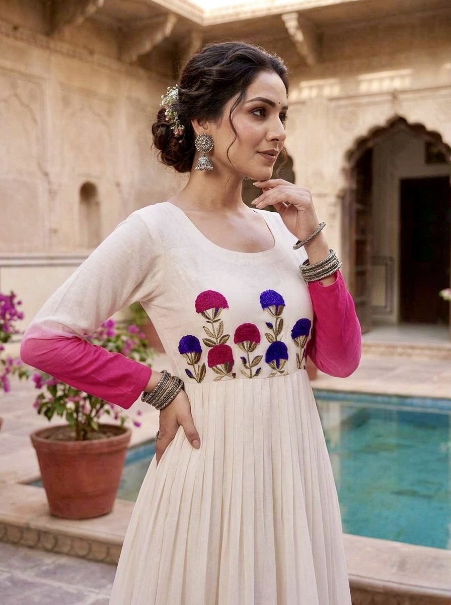 Embroidered Georgette Anarkali Gown