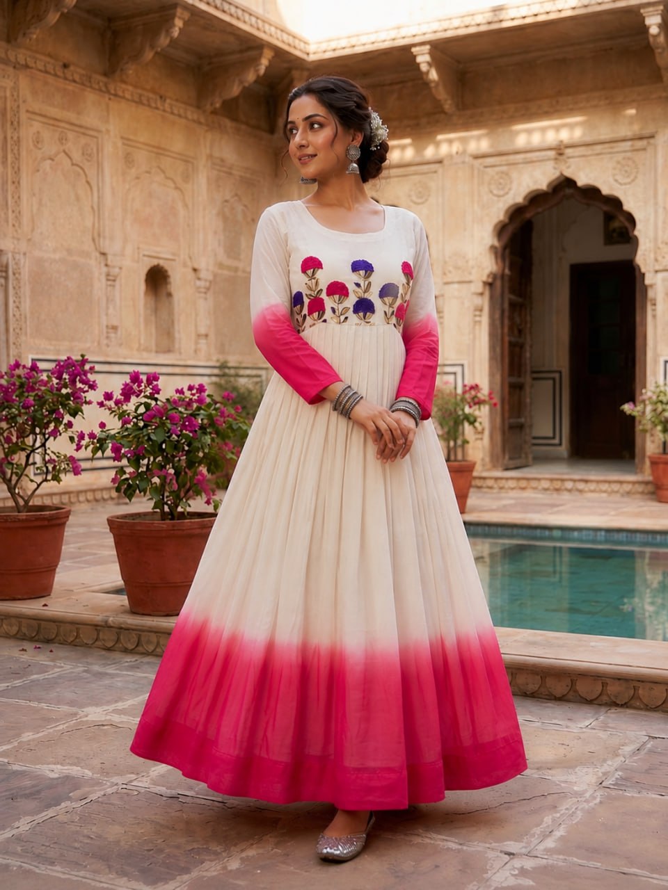 Embroidered Georgette Anarkali Gown