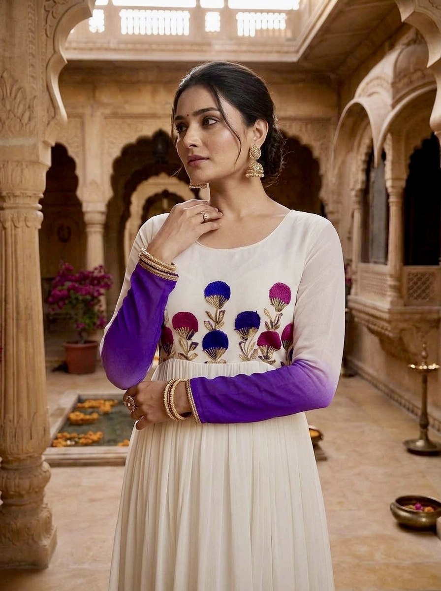 Embroidered Georgette Anarkali Gown
