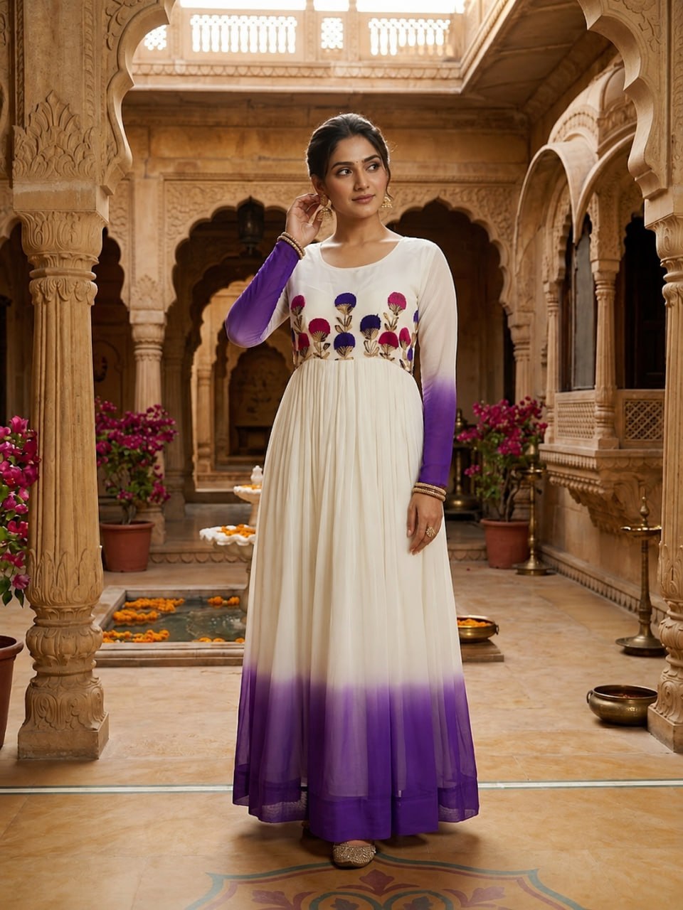 Embroidered Georgette Anarkali Gown