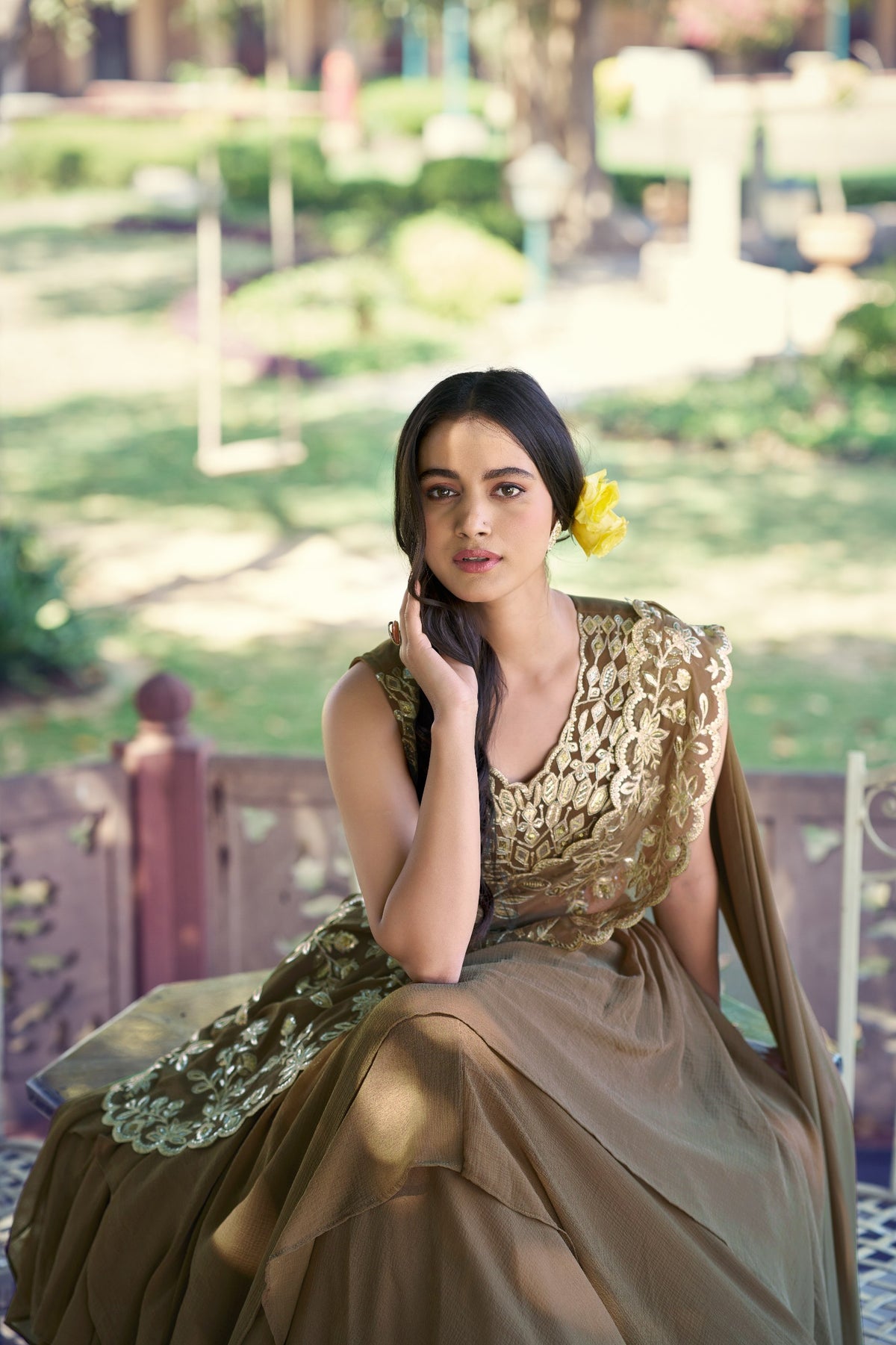 Designer Sequins Thread Embroidered Party Wear Lehenga Set