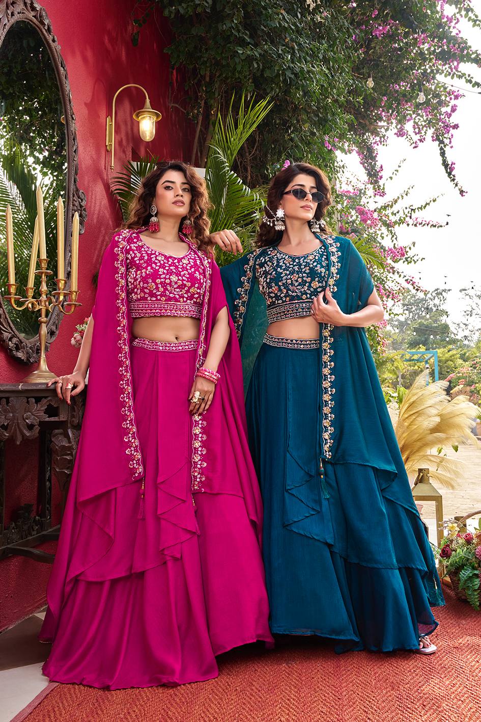 Designer Indo Western Lehenga Shrug Set