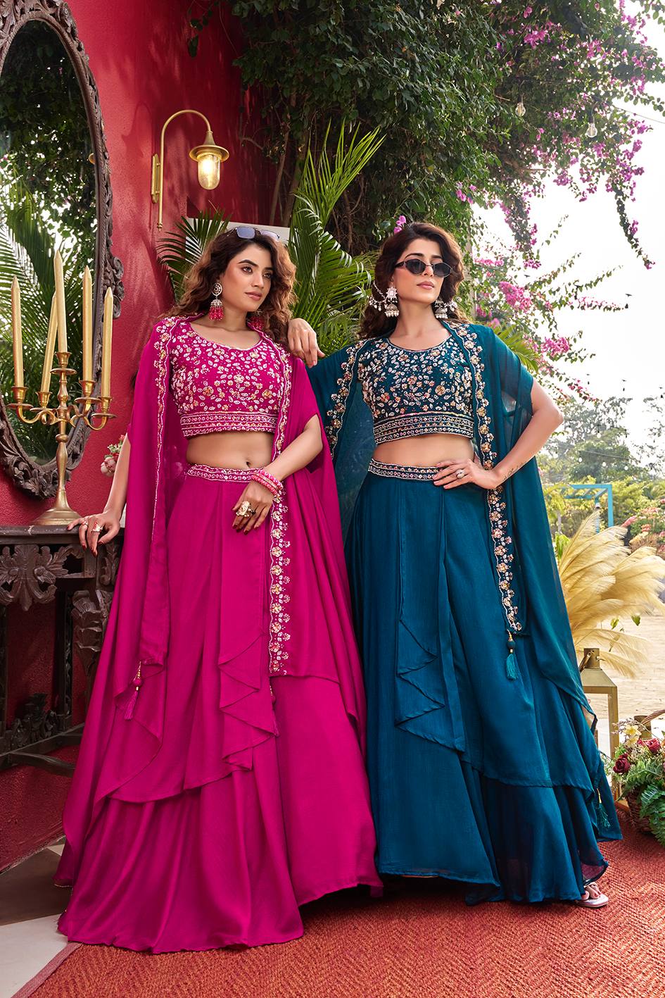 Designer Indo Western Lehenga Shrug Set