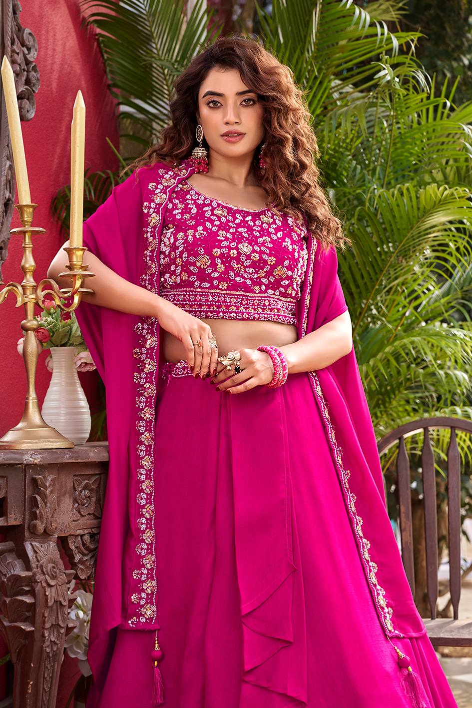Designer Indo Western Lehenga Shrug Set