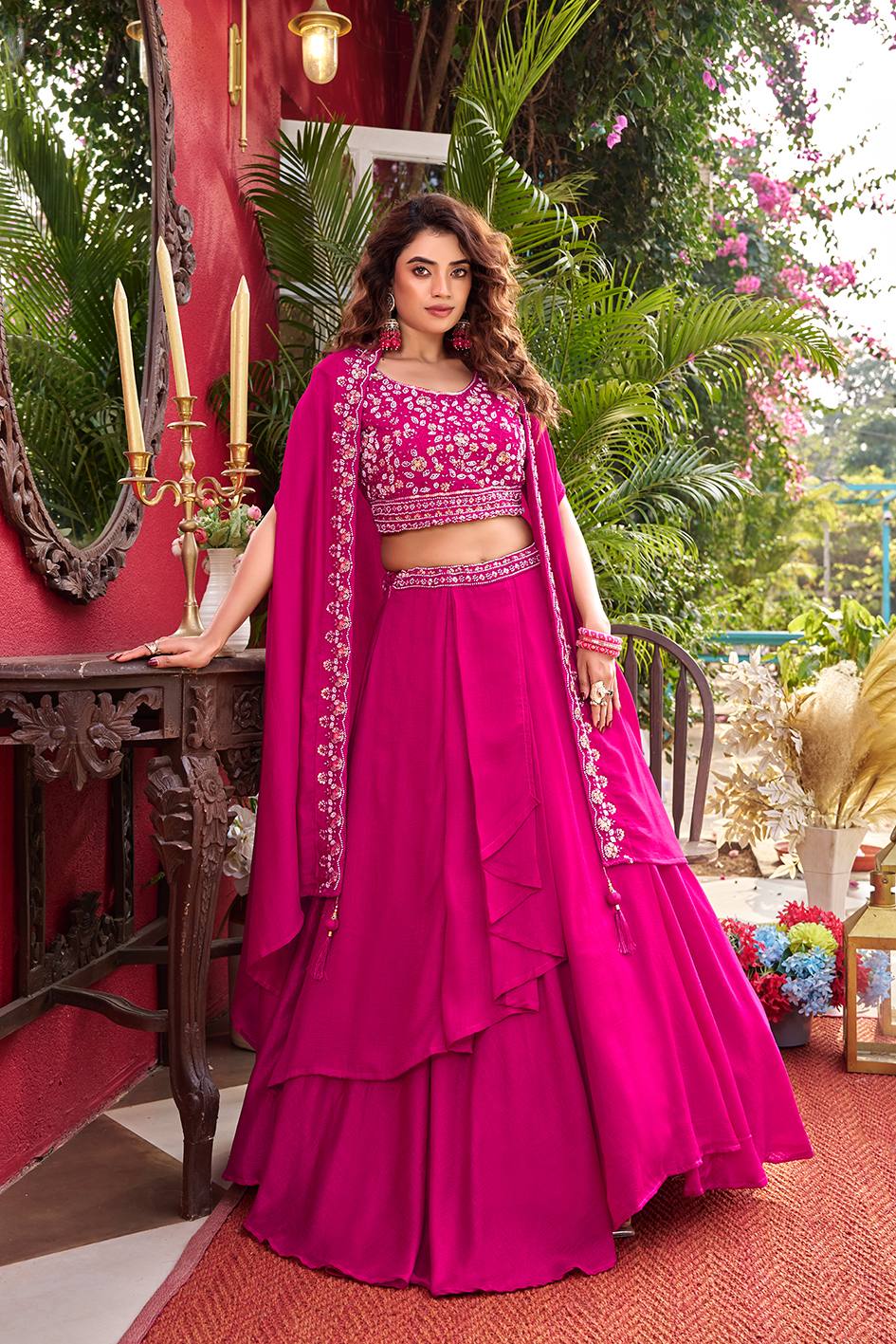 Designer Indo Western Lehenga Shrug Set