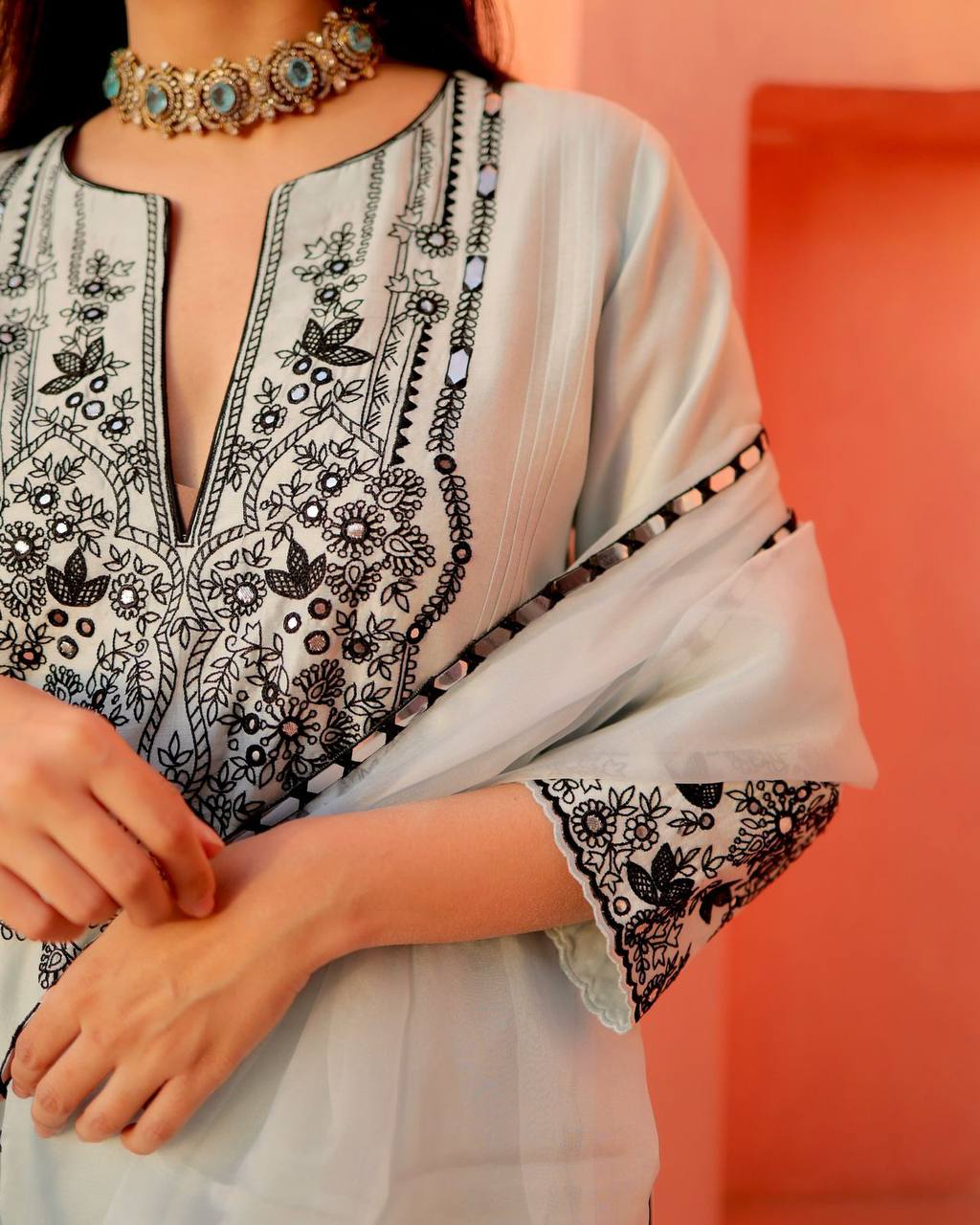 Designer Kurta Pant Dupatta Set