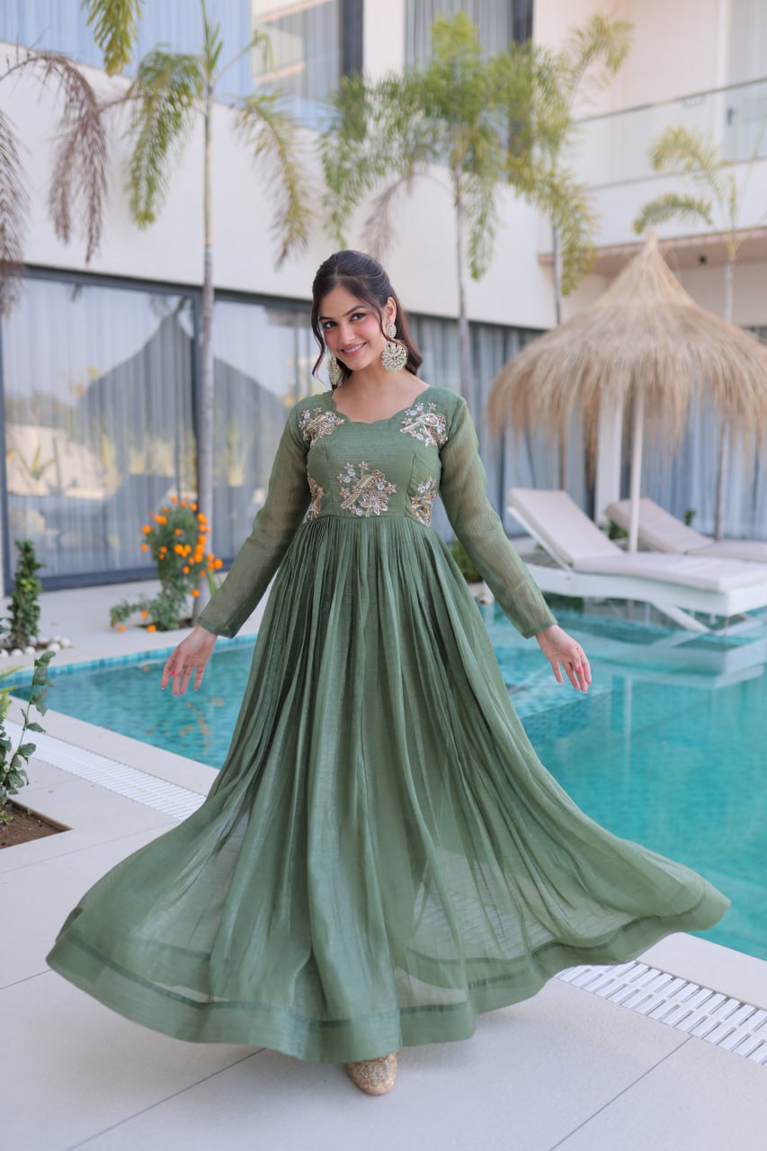 Premium Beads Embroidered Party Gown