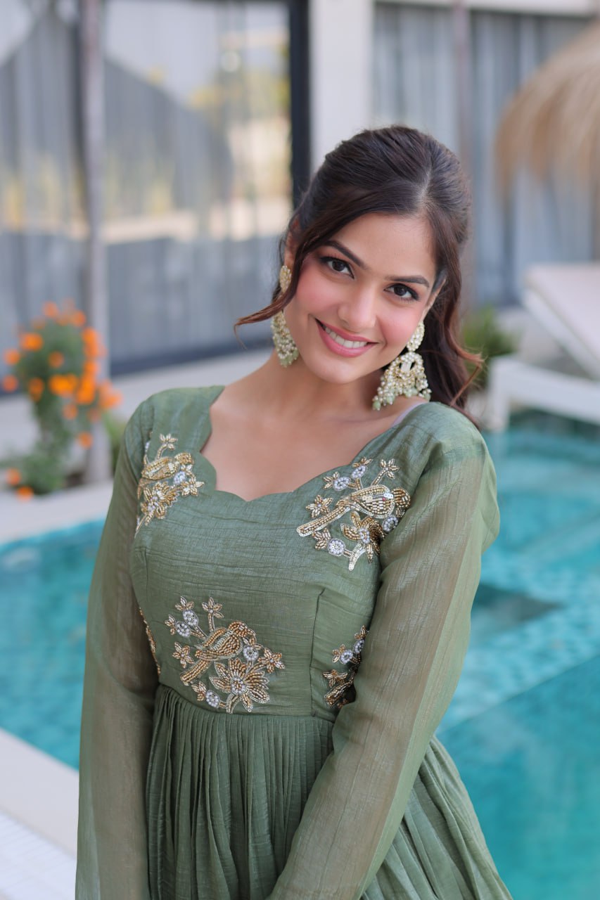 Premium Beads Embroidered Party Gown