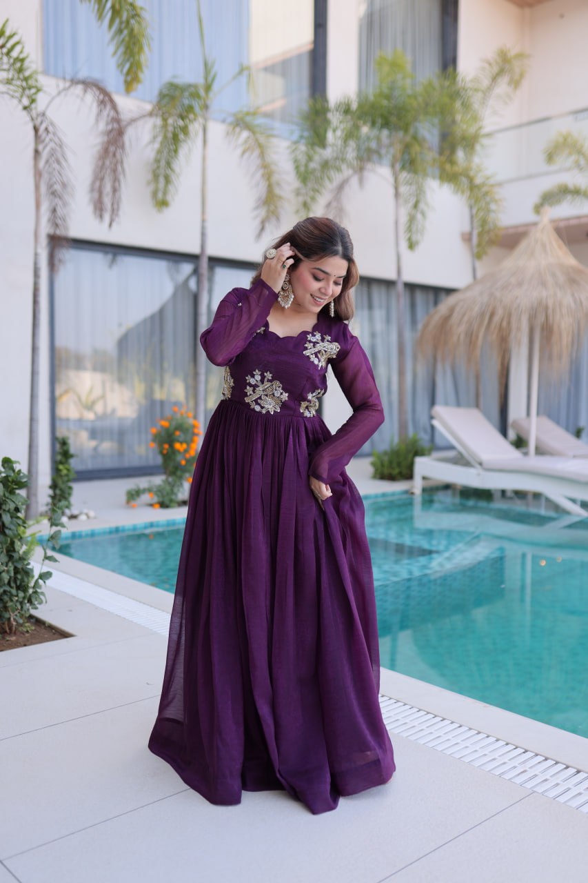 Premium Beads Embroidered Party Gown