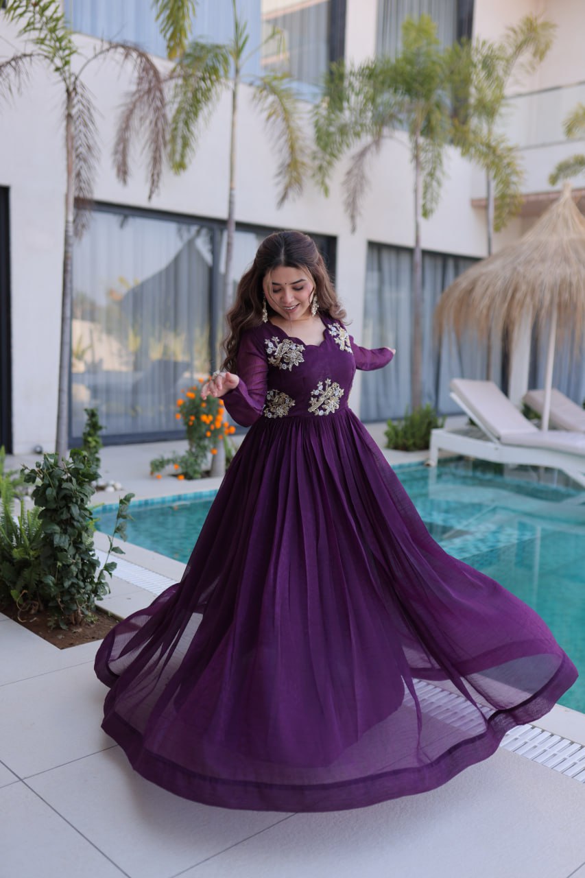 Premium Beads Embroidered Party Gown