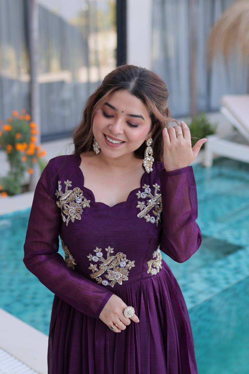 Premium Beads Embroidered Party Gown