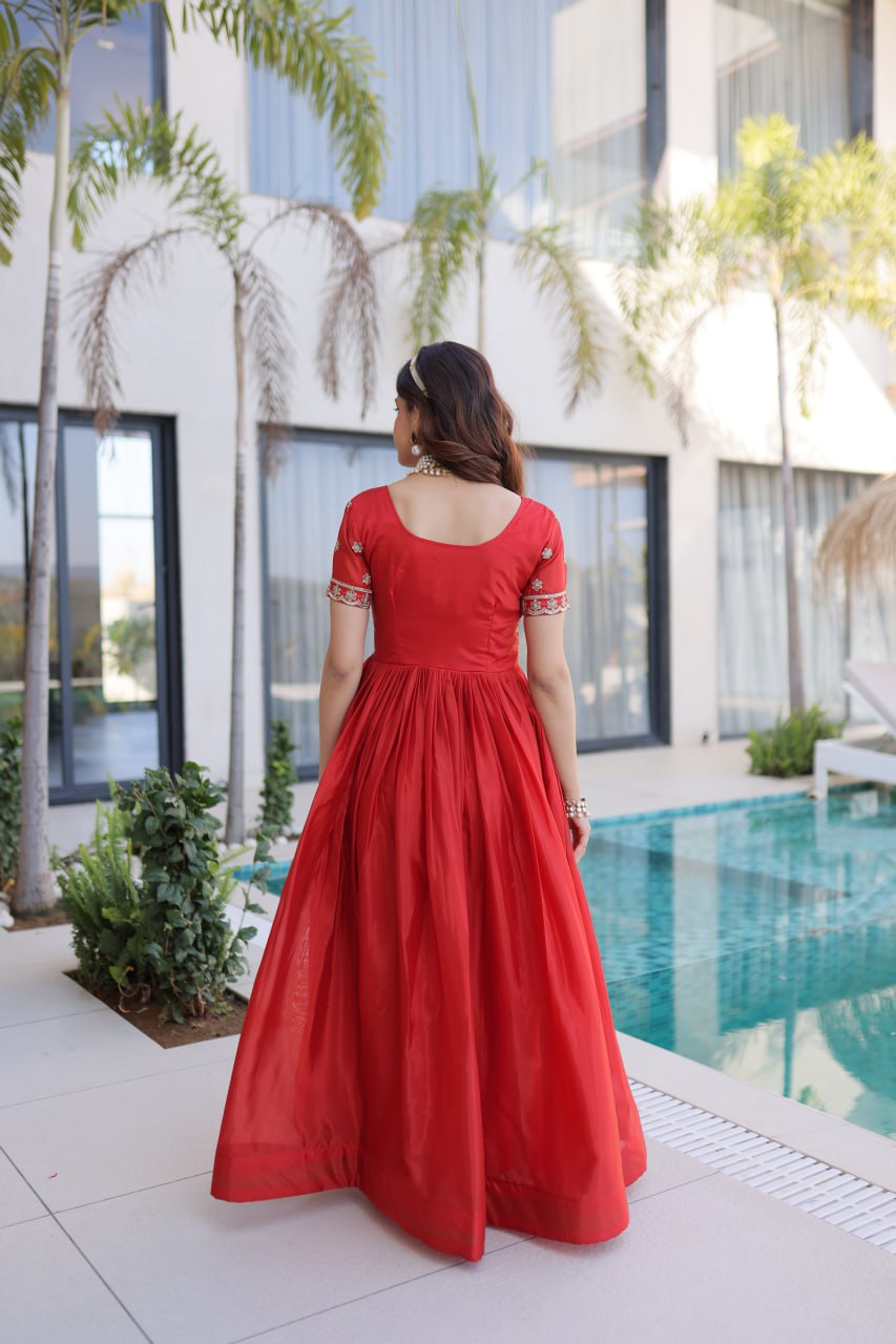 Premium Sequins Embroidered One Piece Gown