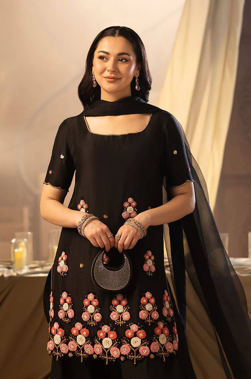 Sequins Embroidered Kurta Farsi Salwar Set