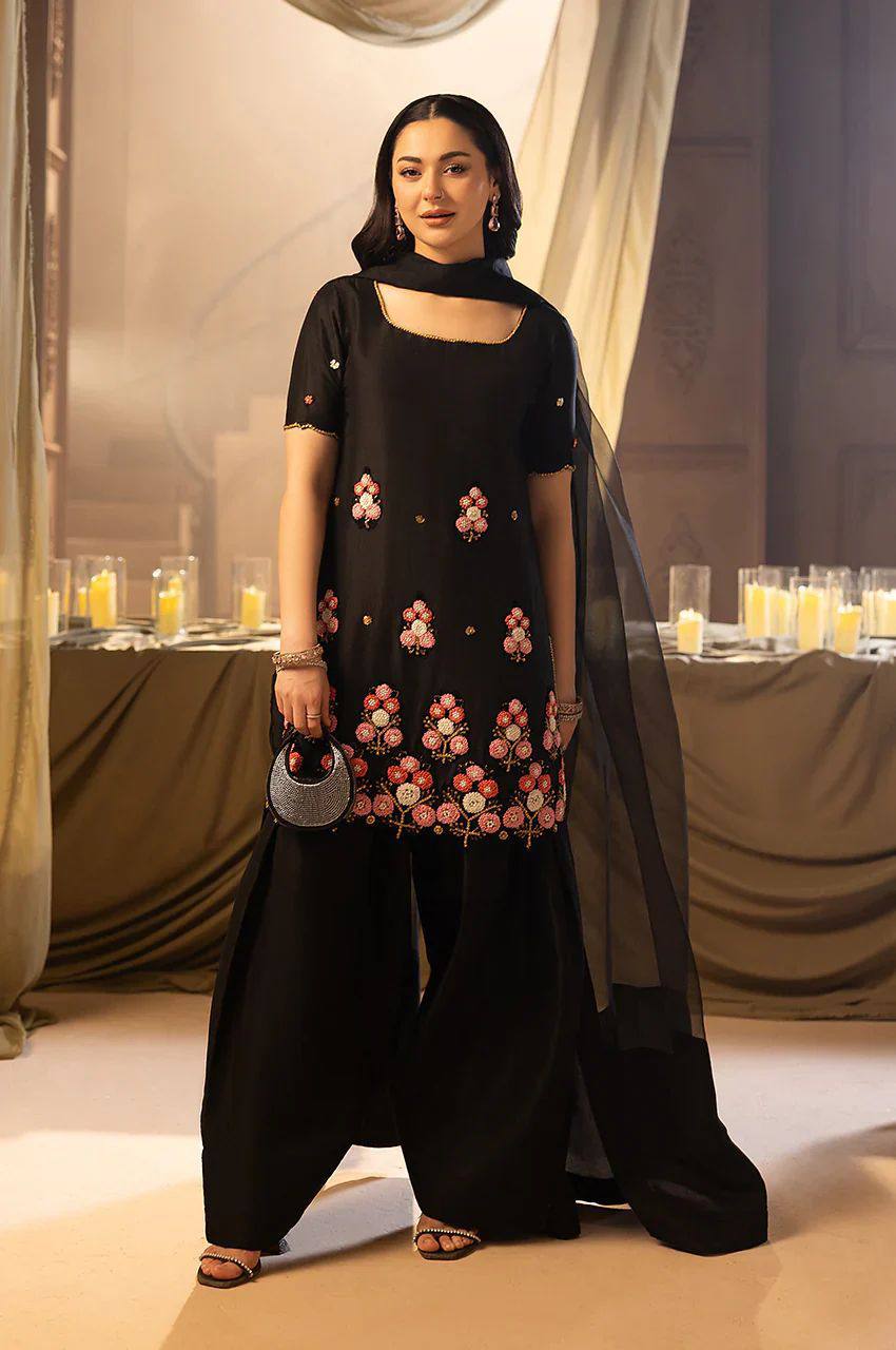 Sequins Embroidered Kurta Farsi Salwar Set
