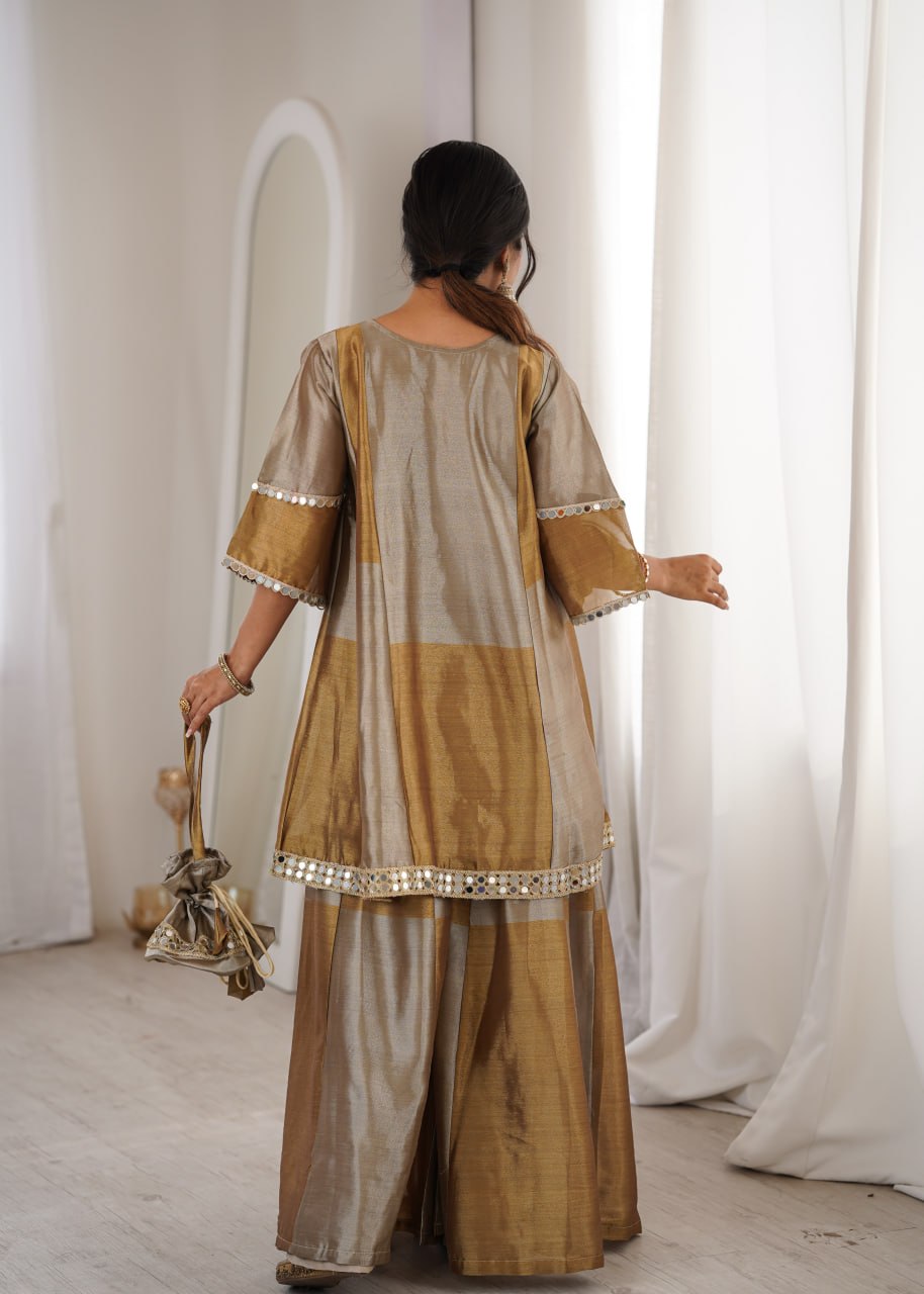 Designer Mirror Work Kurta Set