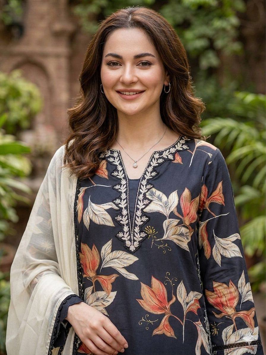 Designer Embroidered Kurta Palazzo Set