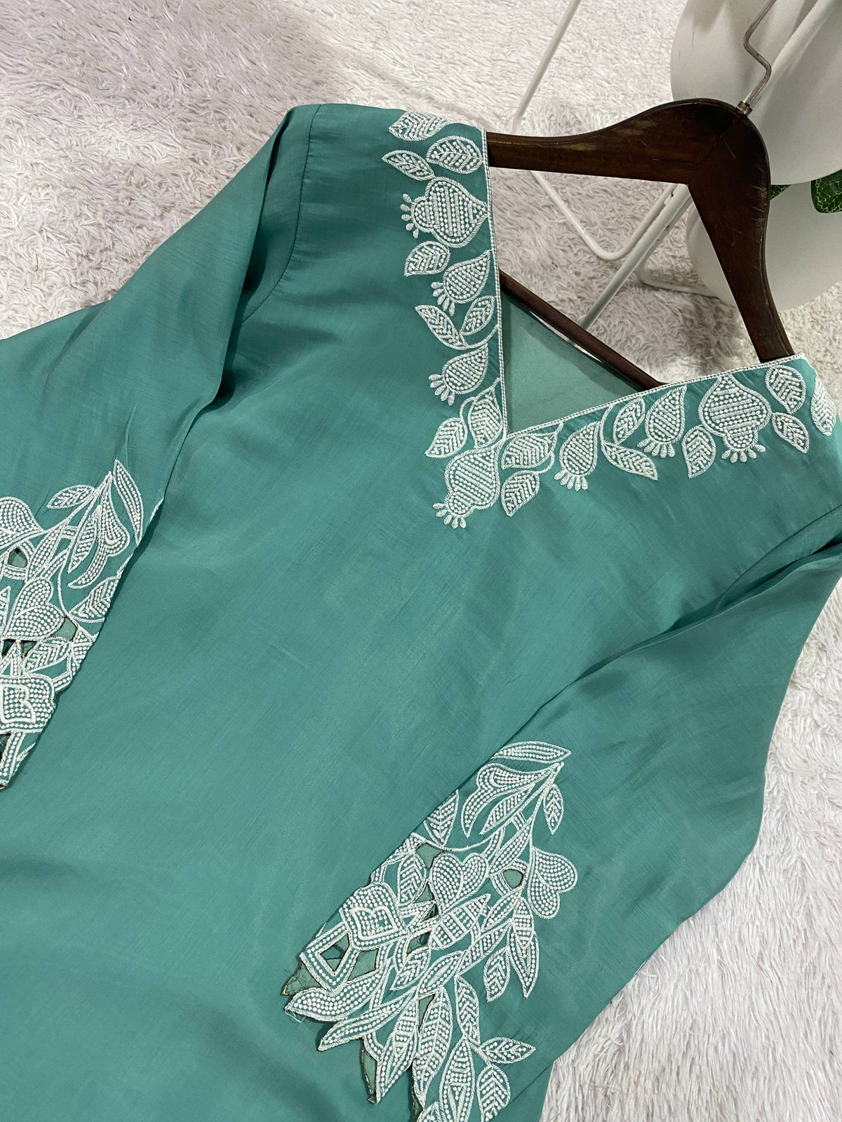 Designer Embroidered Cotton Co-Ord Set