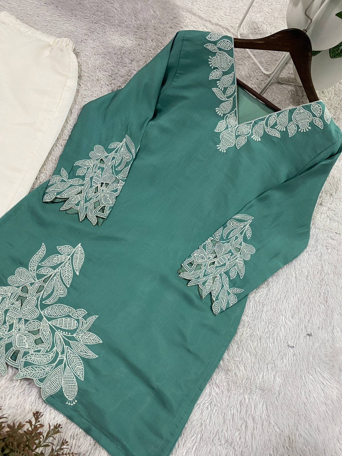 Designer Embroidered Cotton Co-Ord Set