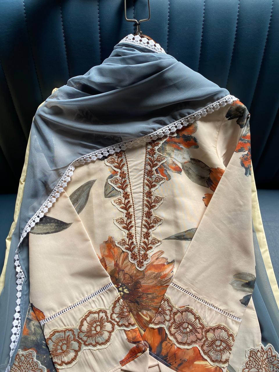 Designer Embroidered Kurta Palazzo Set
